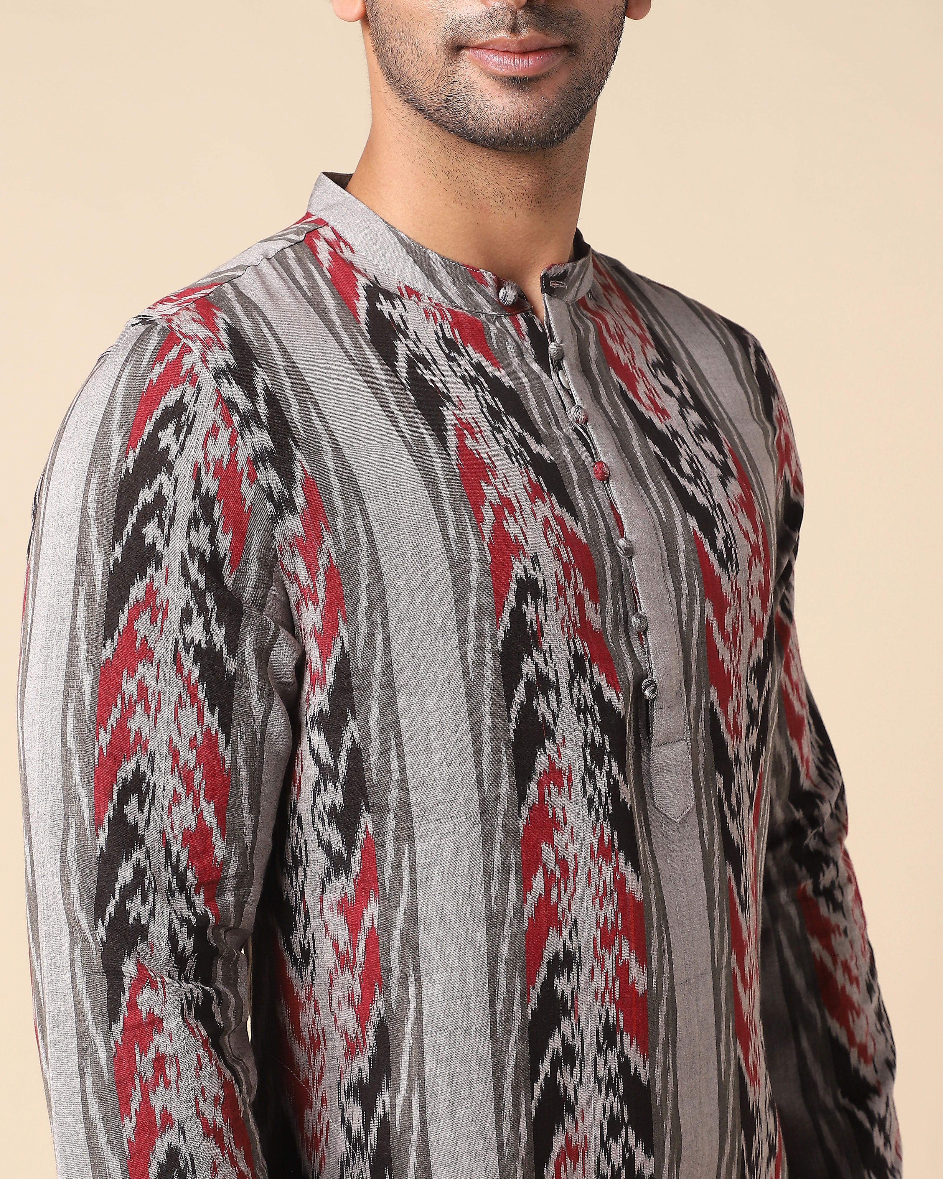 Arim Pochampally Warp Ikat Cotton Men's Kurta