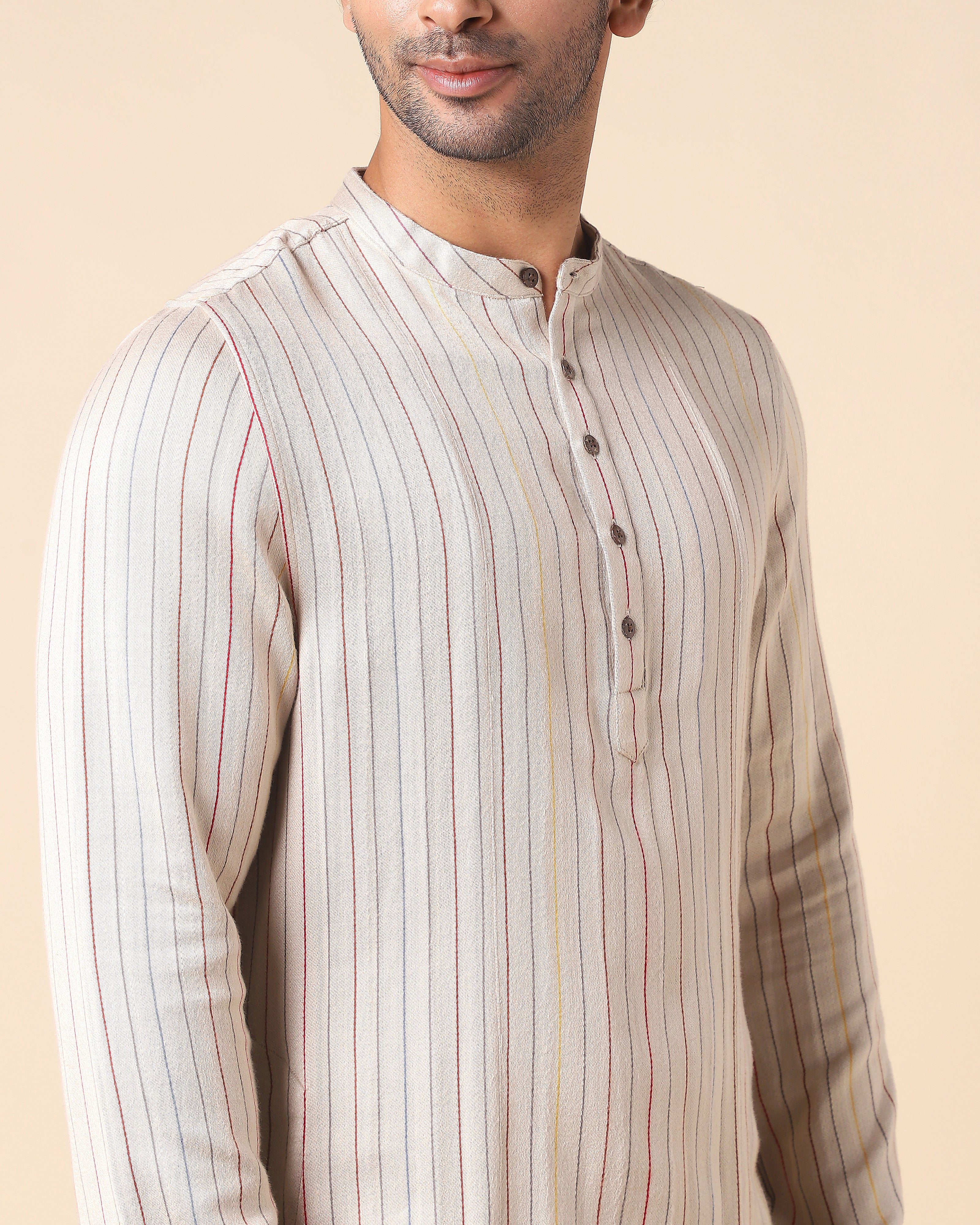 Jayant Bhujodi Mashru Viscose Cotton Men's Kurta