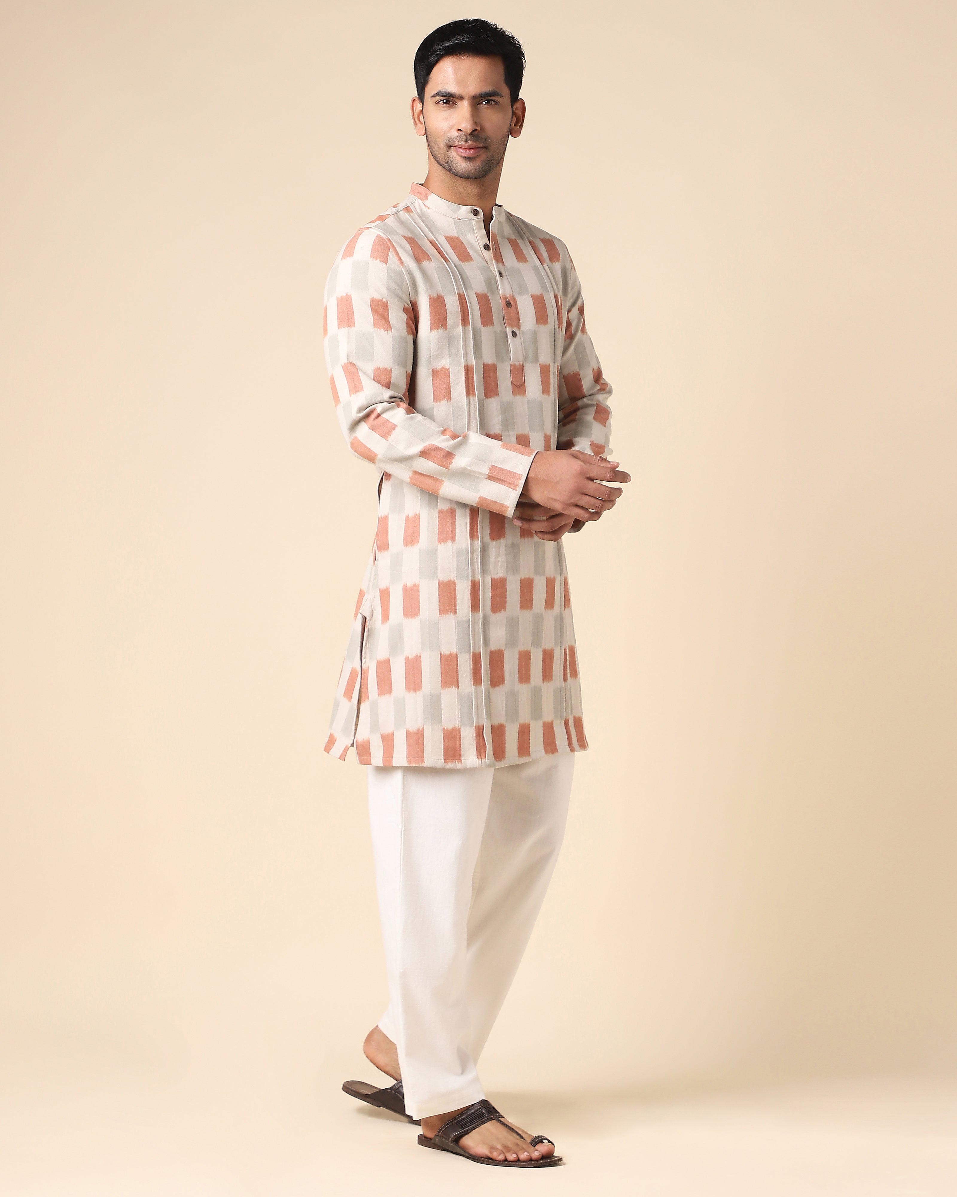 Enayat Pochampally Warp Ikat Cotton Men's Kurta