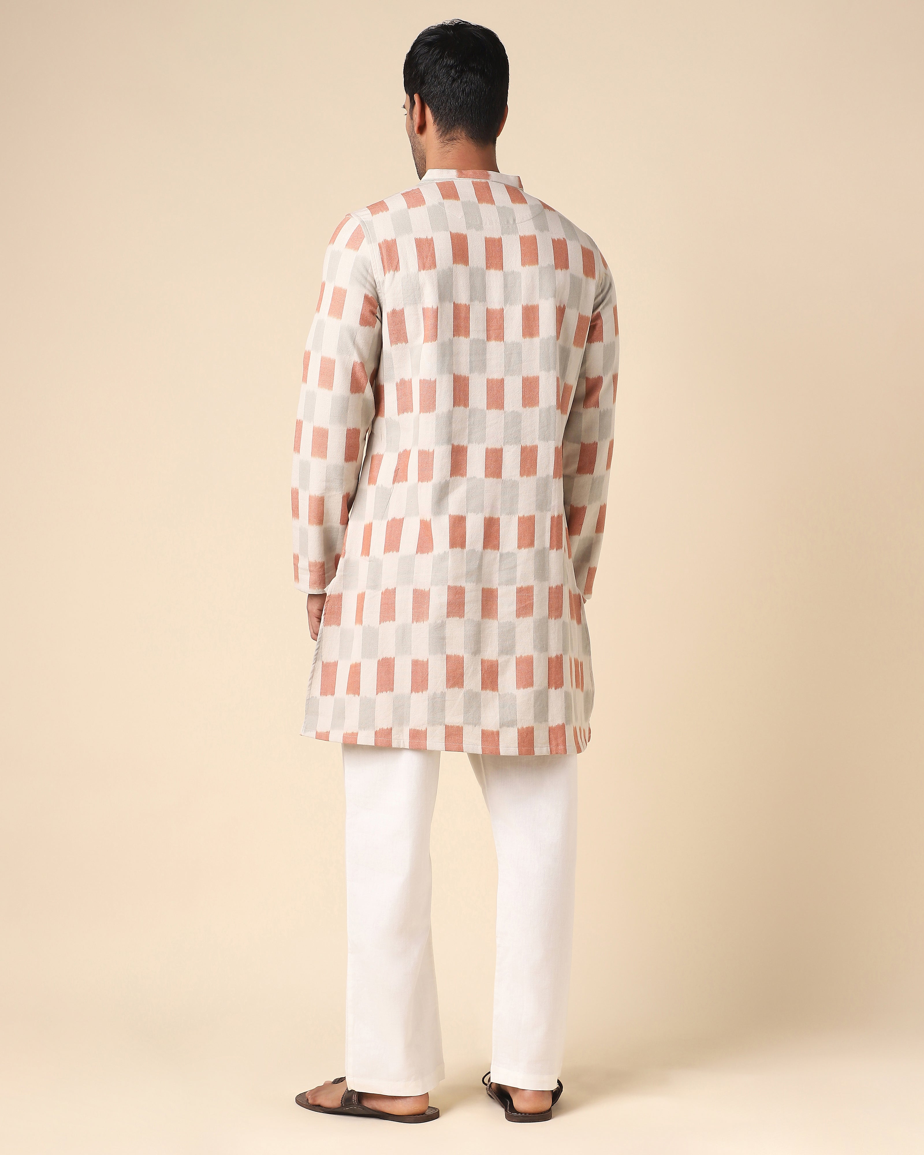 Enayat Pochampally Warp Ikat Cotton Men's Kurta