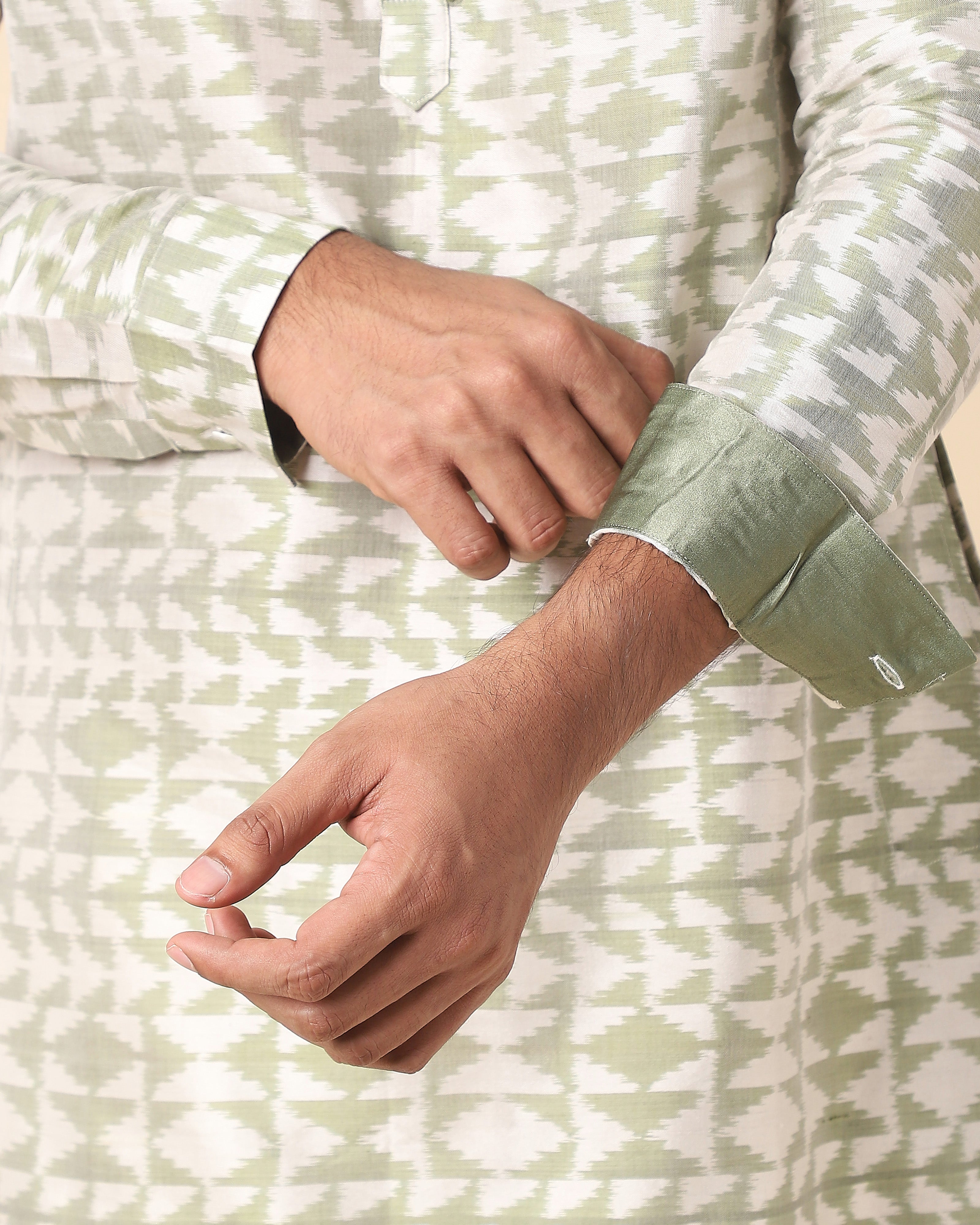 Romil Pochampally Weft Ikat Cotton Silk Men's Kurta