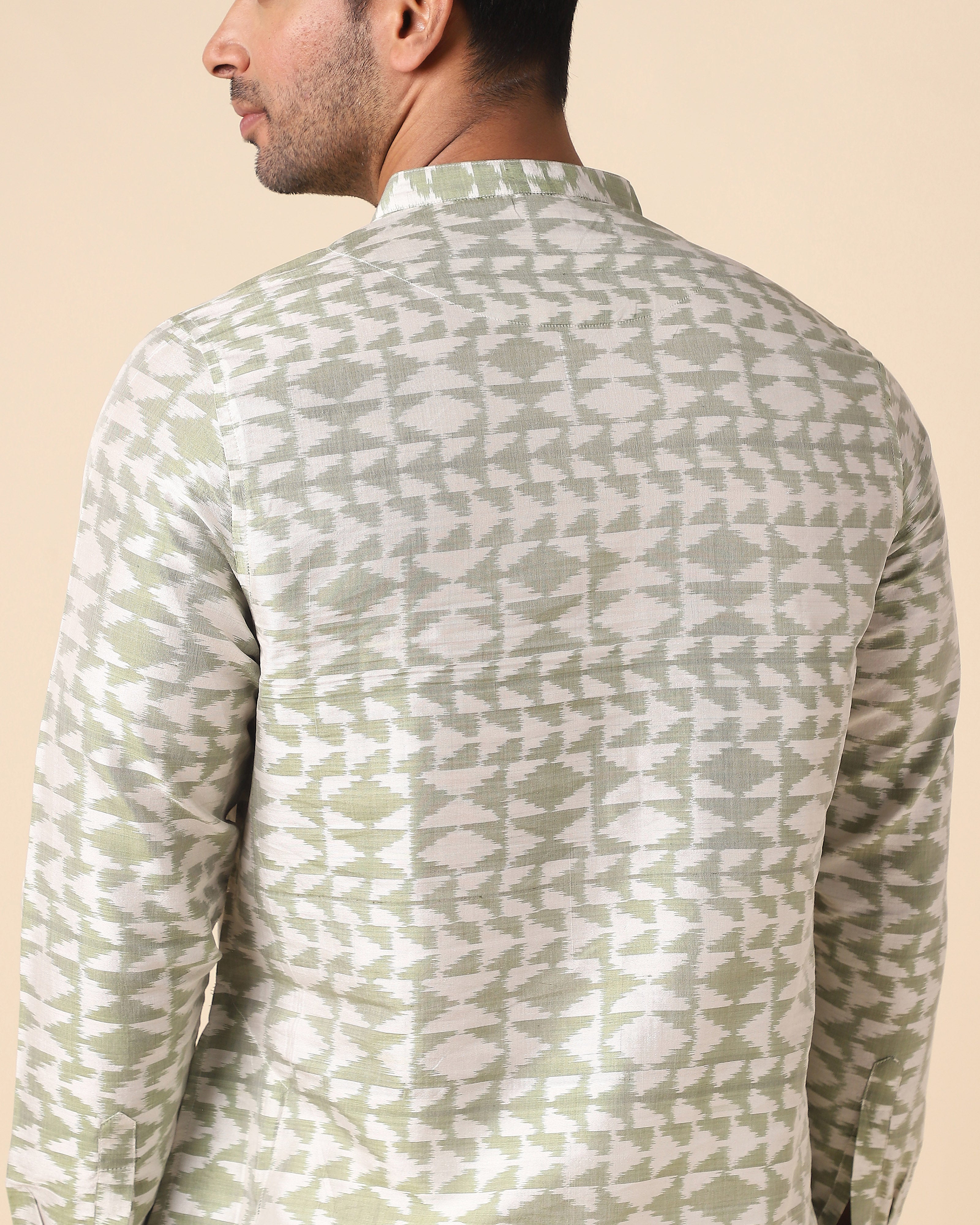 Romil Pochampally Weft Ikat Cotton Silk Men's Kurta