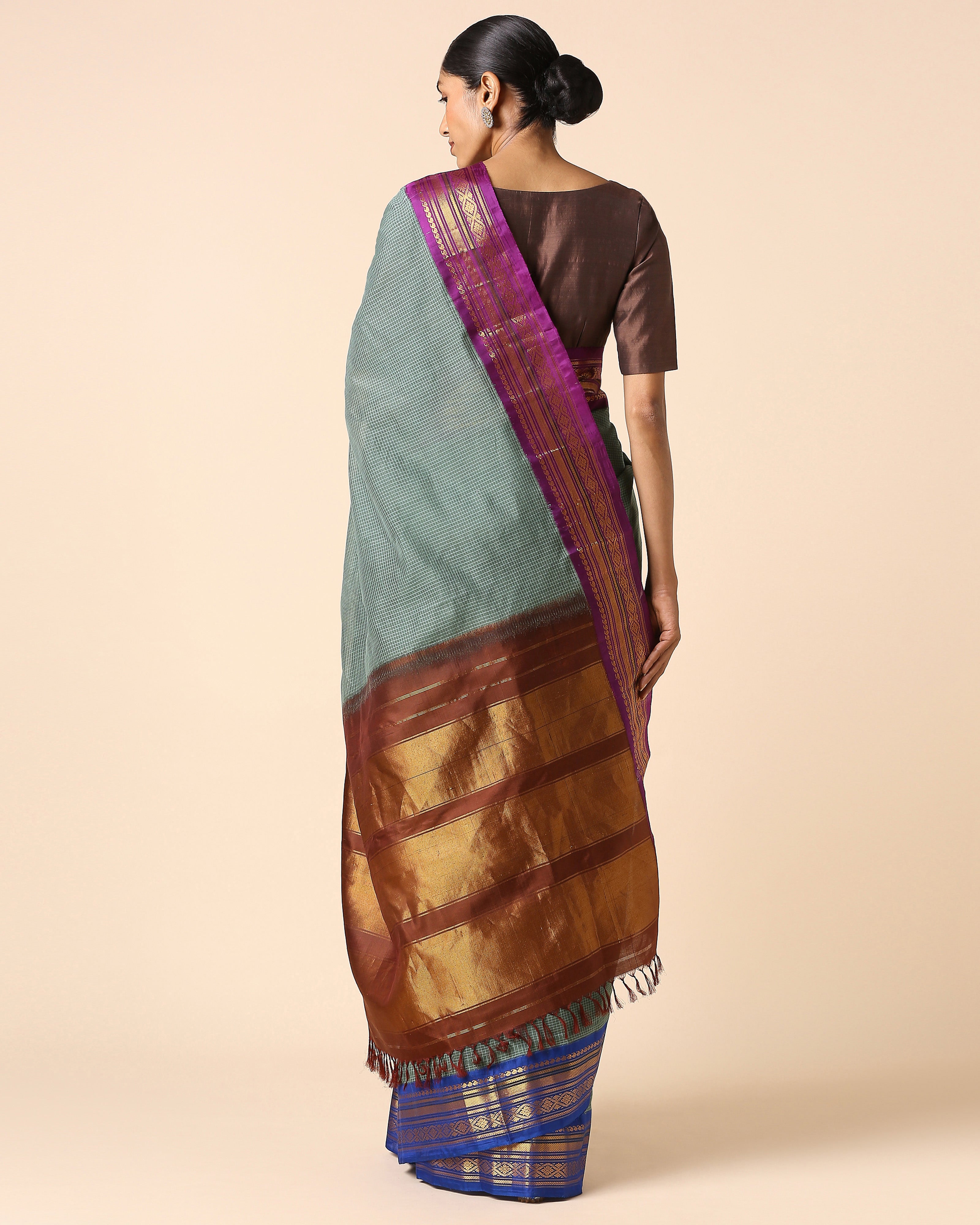 Danaya Gadwal Kuttu Weave Cotton Silk Saree