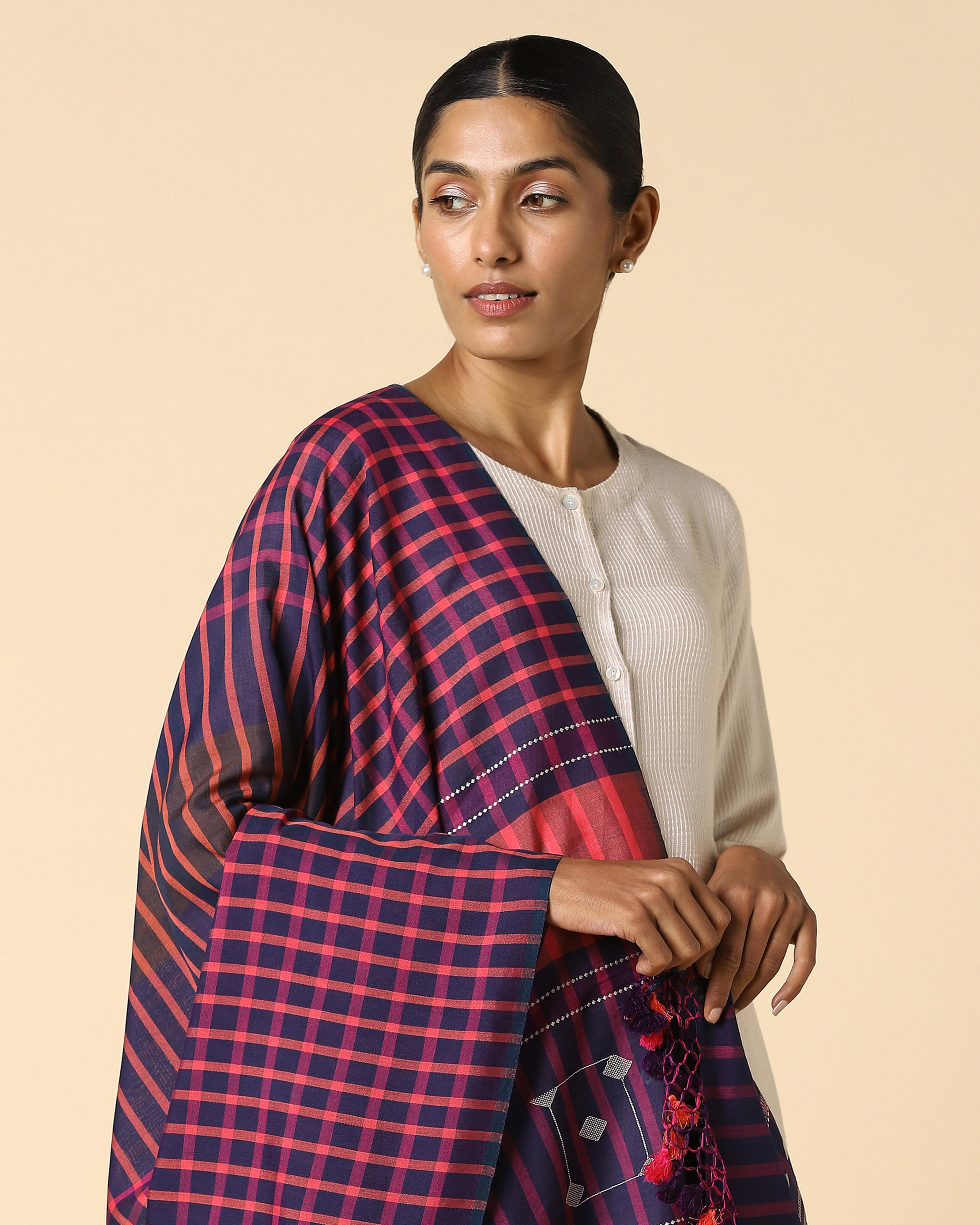 Chaupar Bhujodi Extra Weft Cotton Dupatta