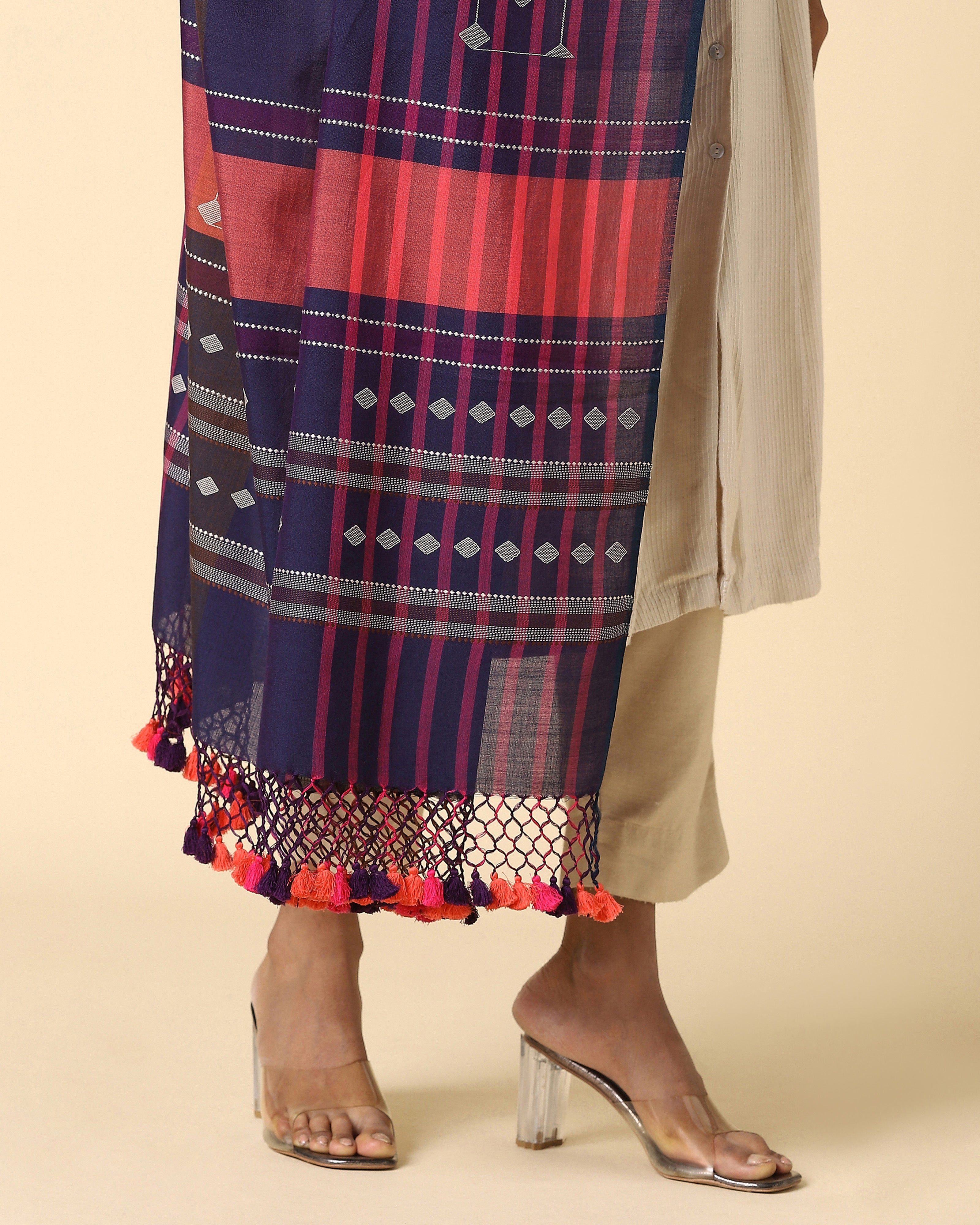 Chaupar Bhujodi Extra Weft Cotton Dupatta