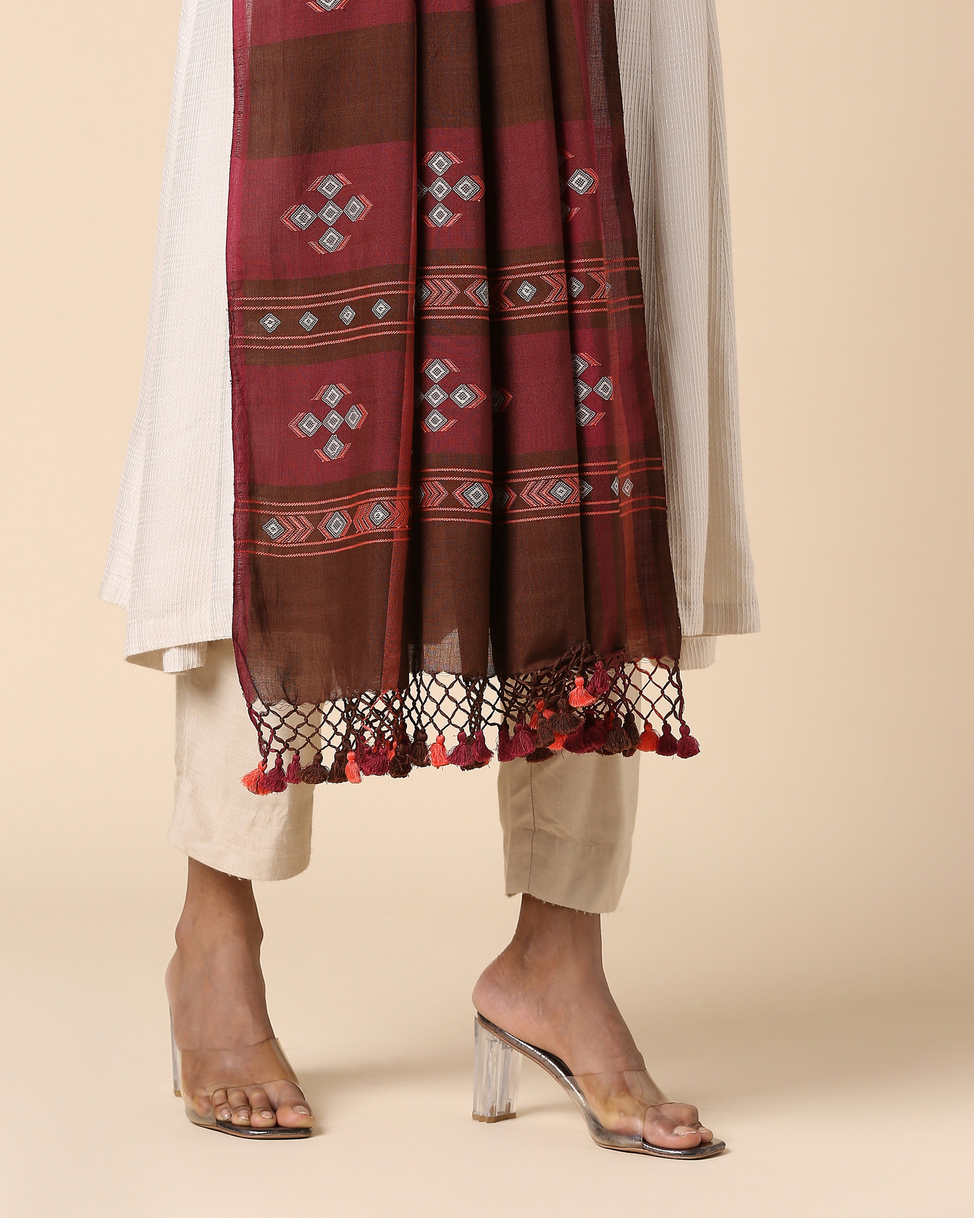 Maitri Bhujodi Extra Weft Cotton Dupatta
