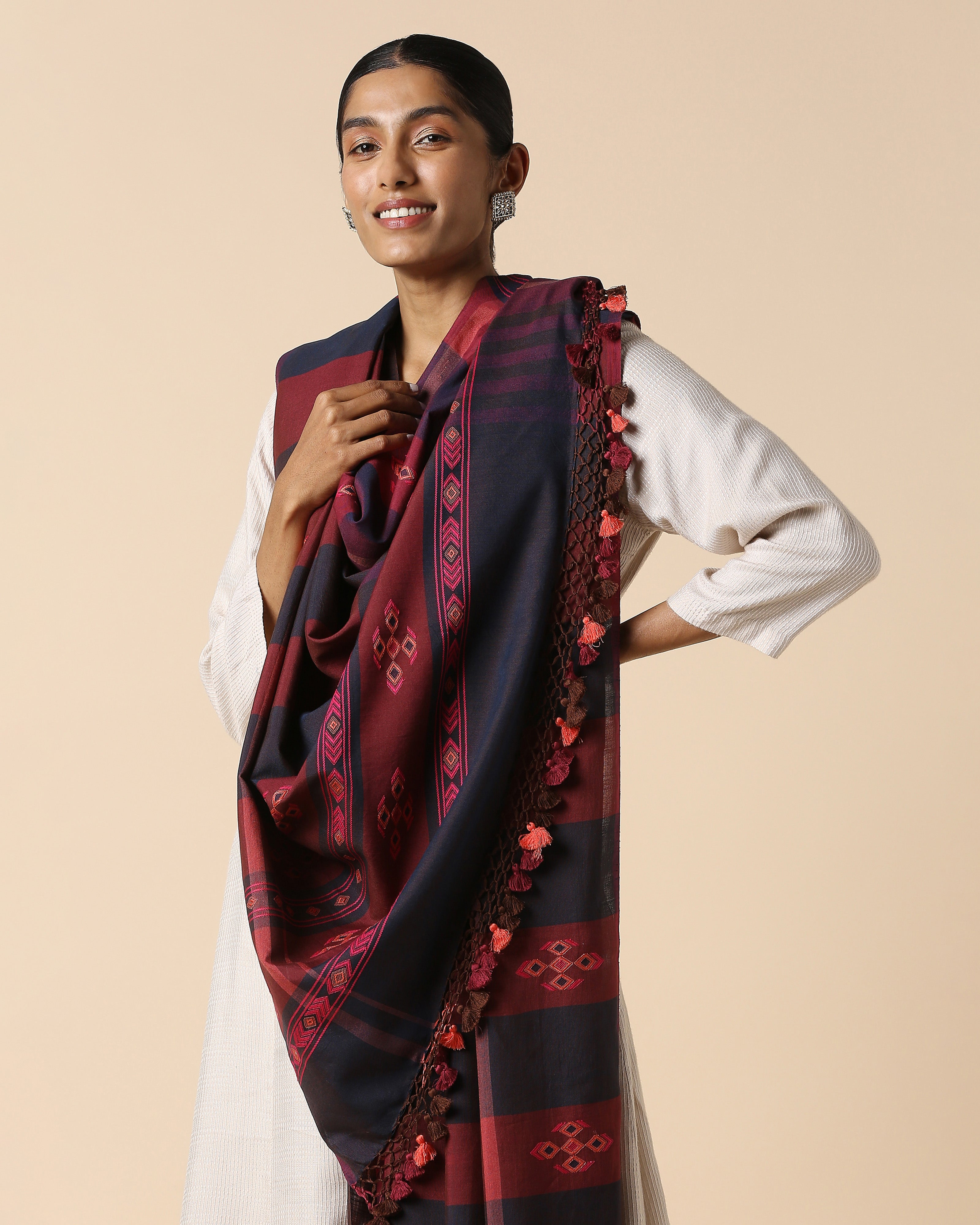 Maitri Bhujodi Extra Weft Cotton Dupatta