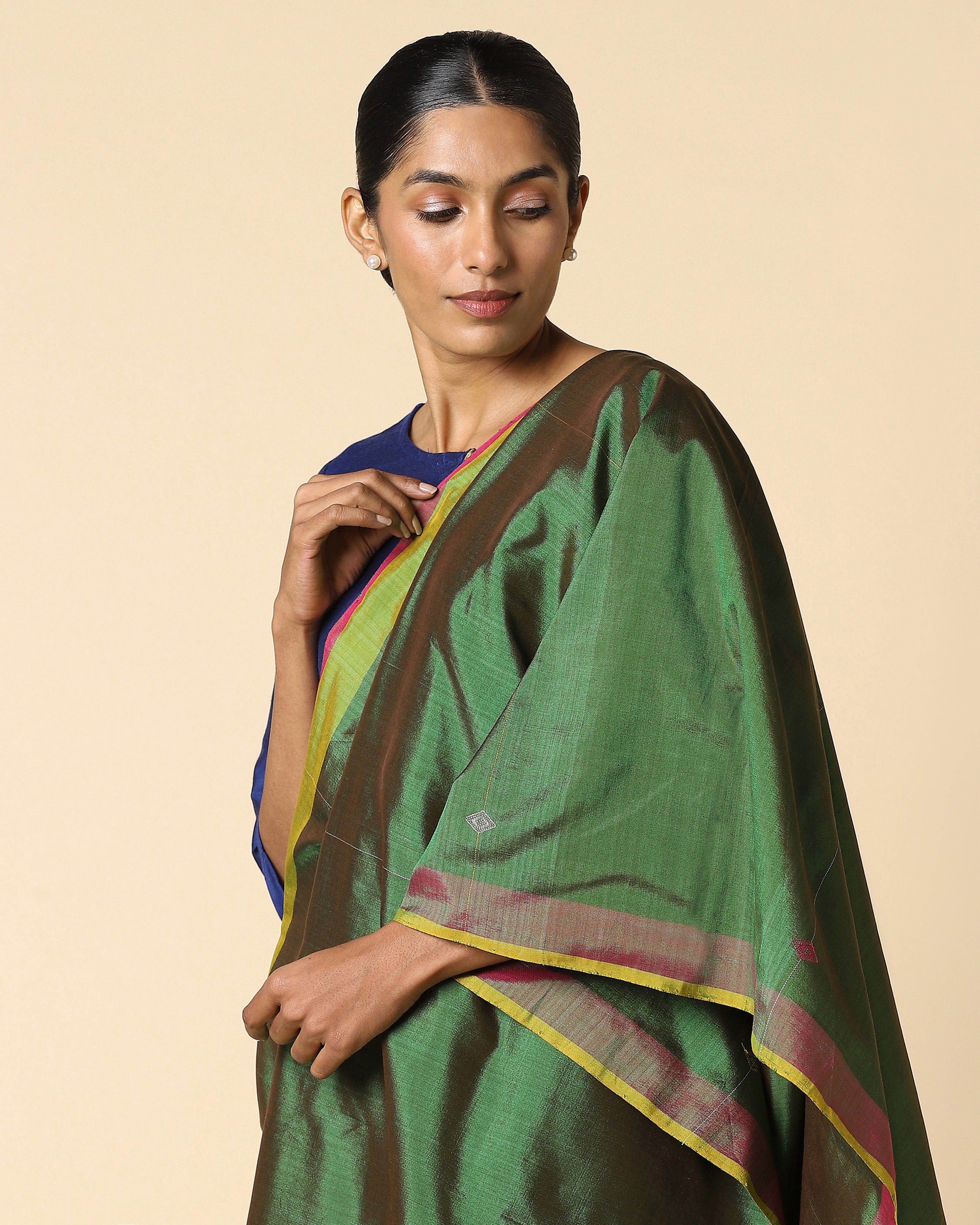 Dakshi Bhujodi Extra Weft Cotton Silk Dupatta