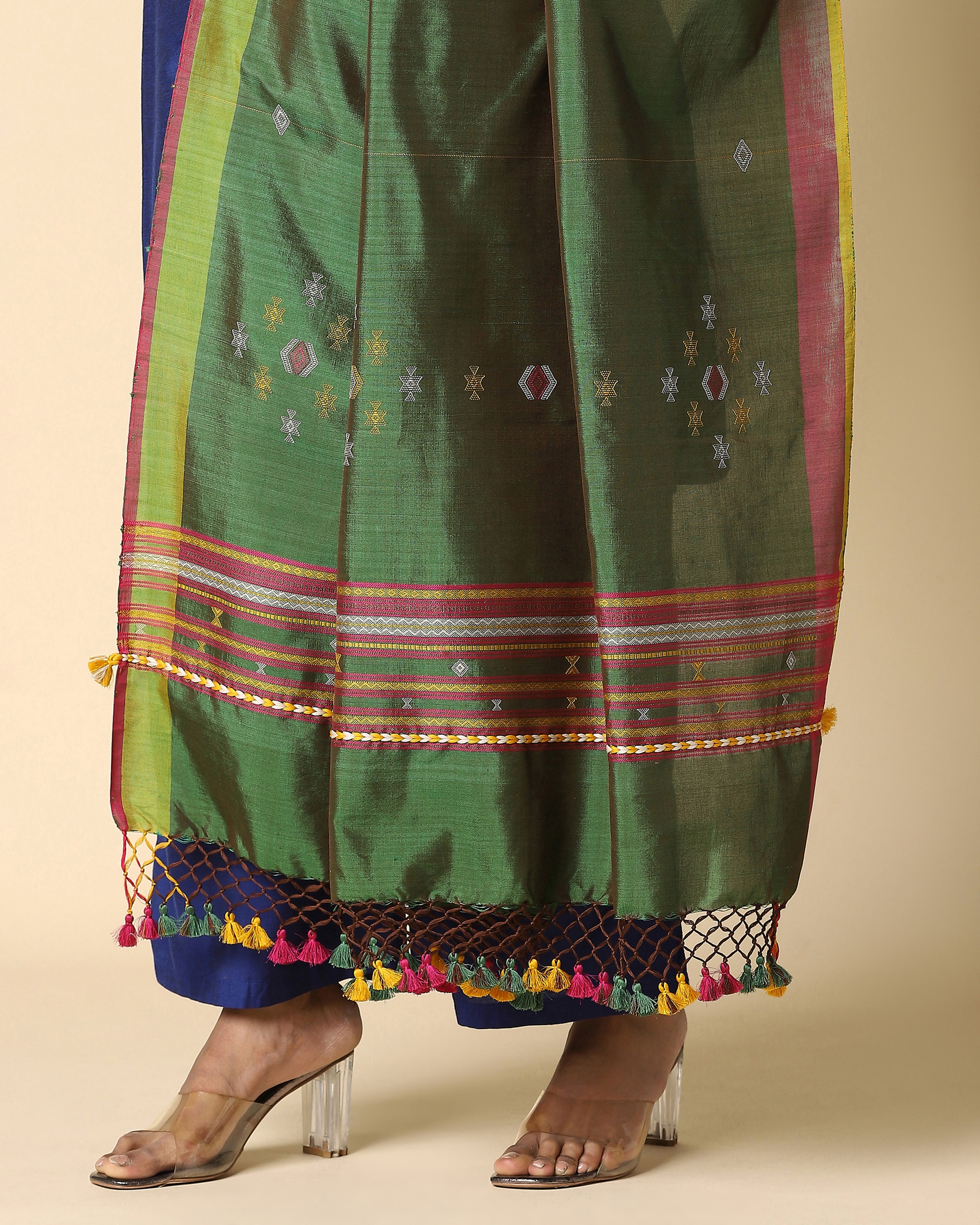 Dakshi Bhujodi Extra Weft Cotton Silk Dupatta