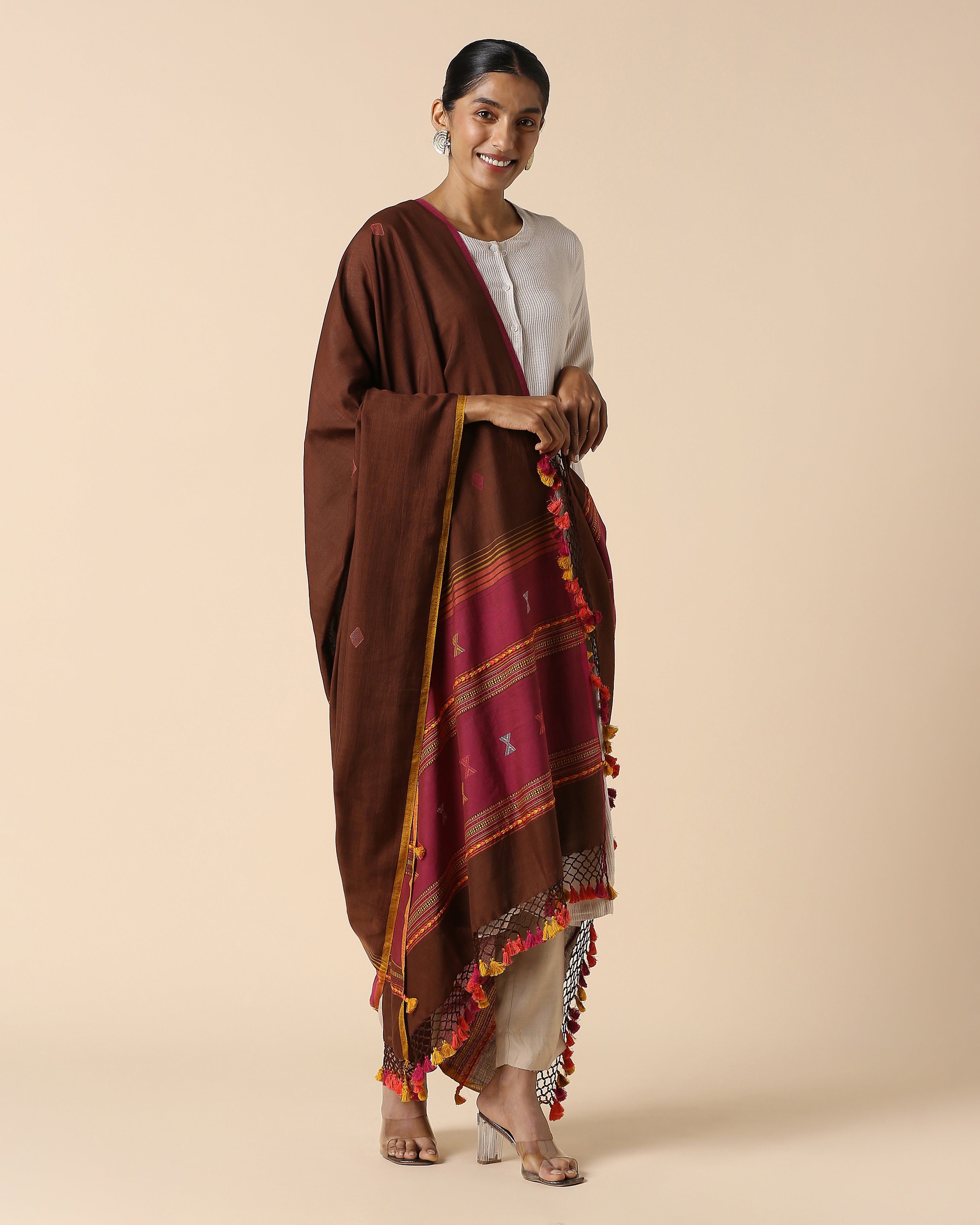 Mahir Bhujodi Extra Weft Cotton Dupatta