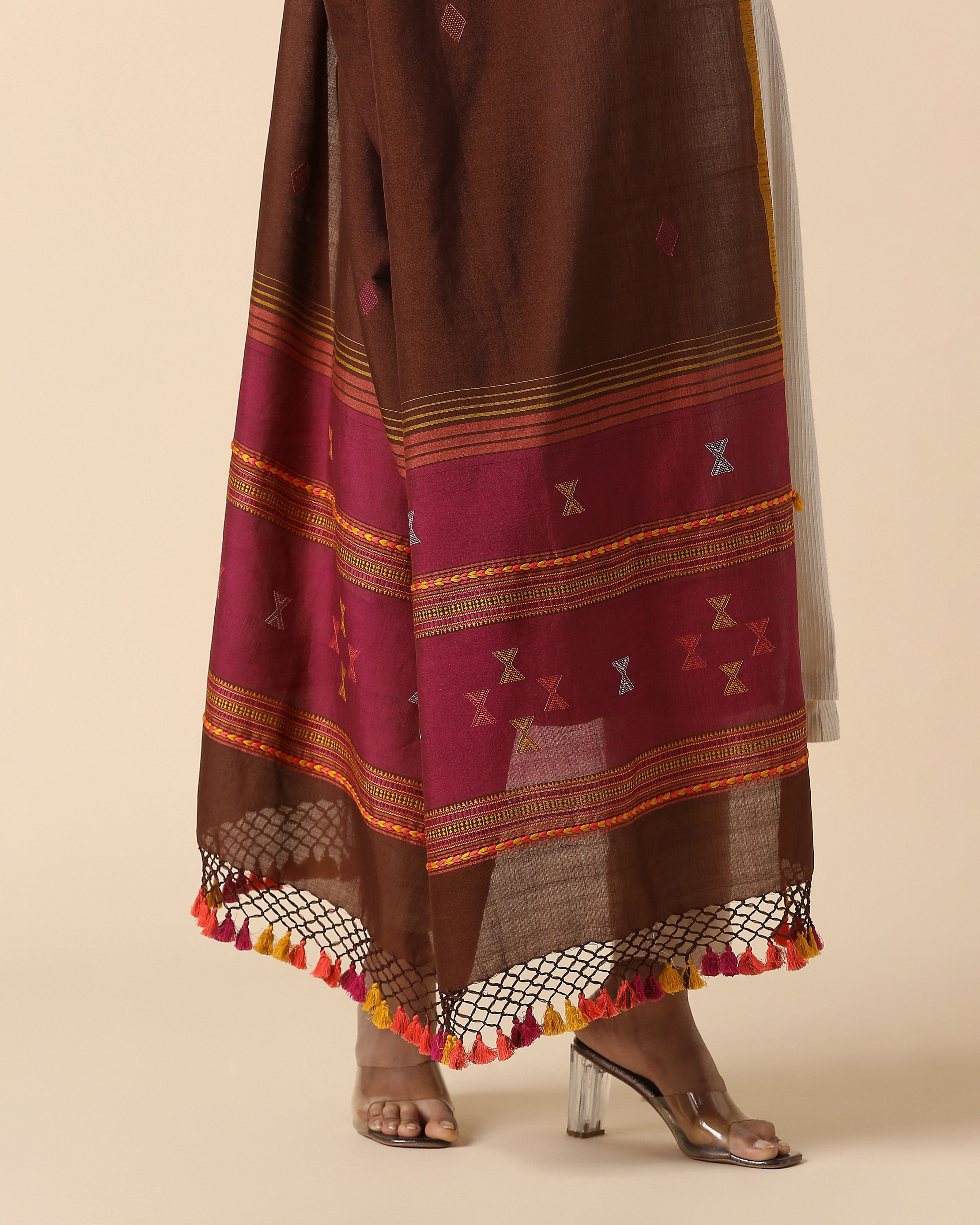 Mahir Bhujodi Extra Weft Cotton Dupatta