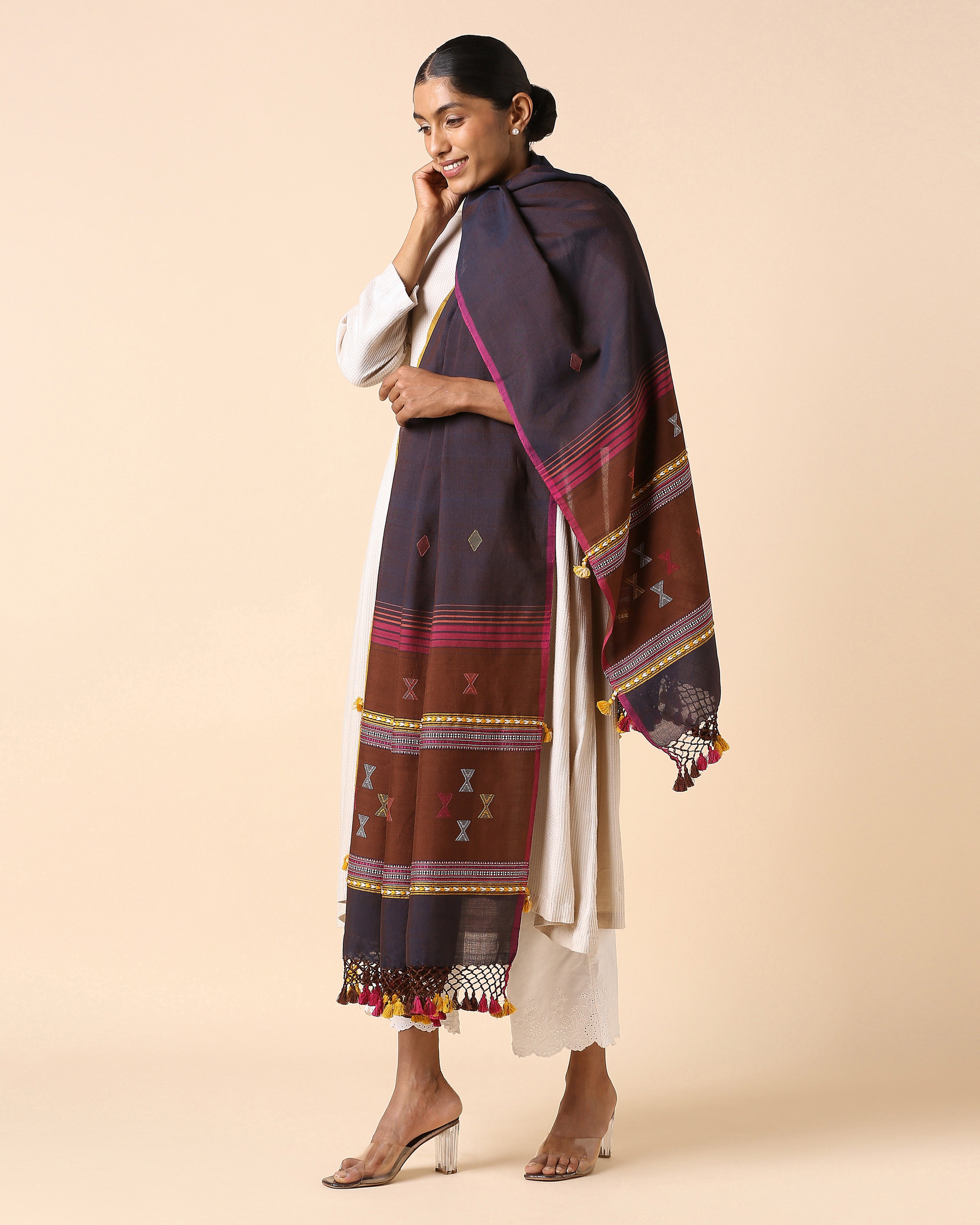 Mahir Bhujodi Extra Weft Cotton Dupatta