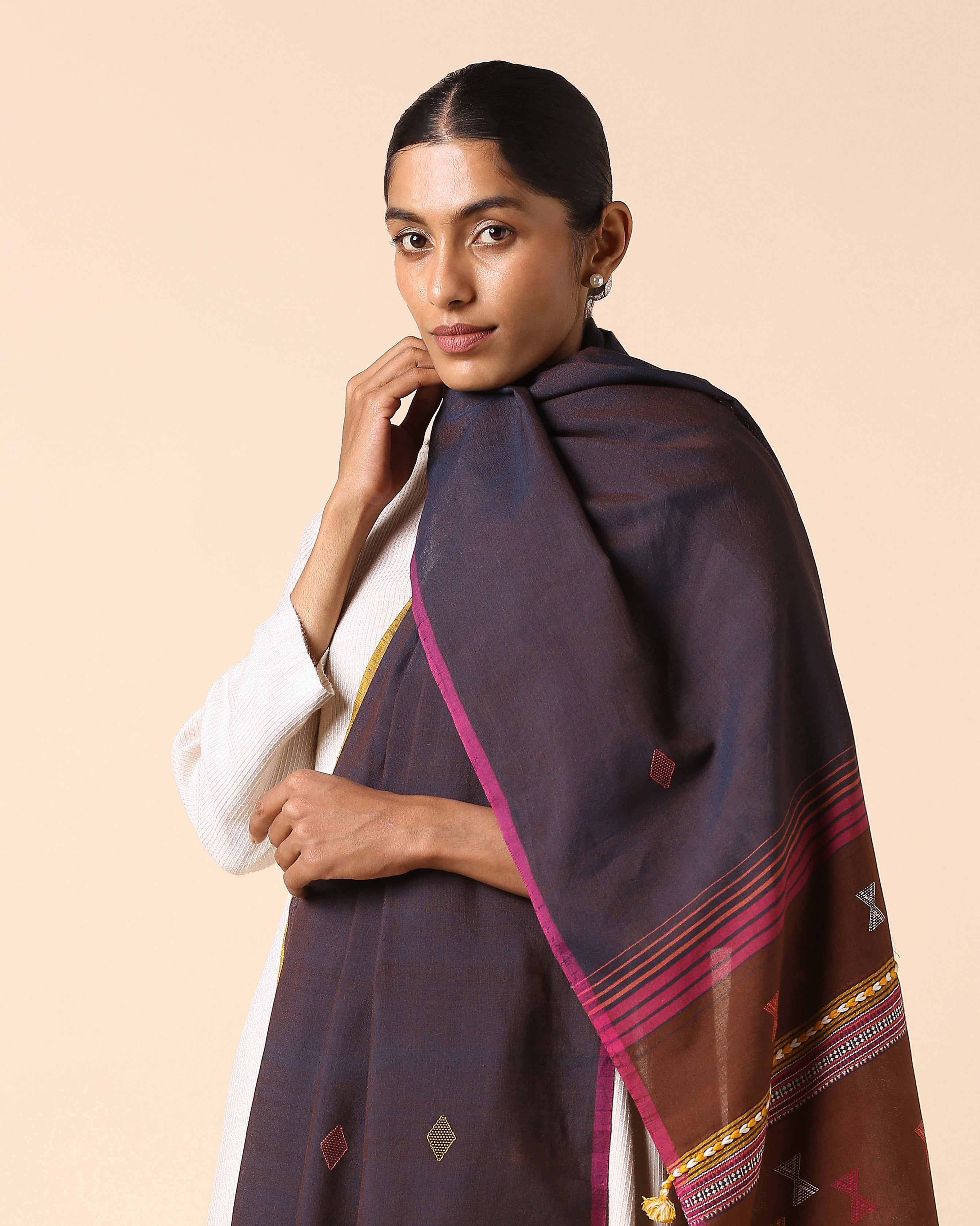 Mahir Bhujodi Extra Weft Cotton Dupatta