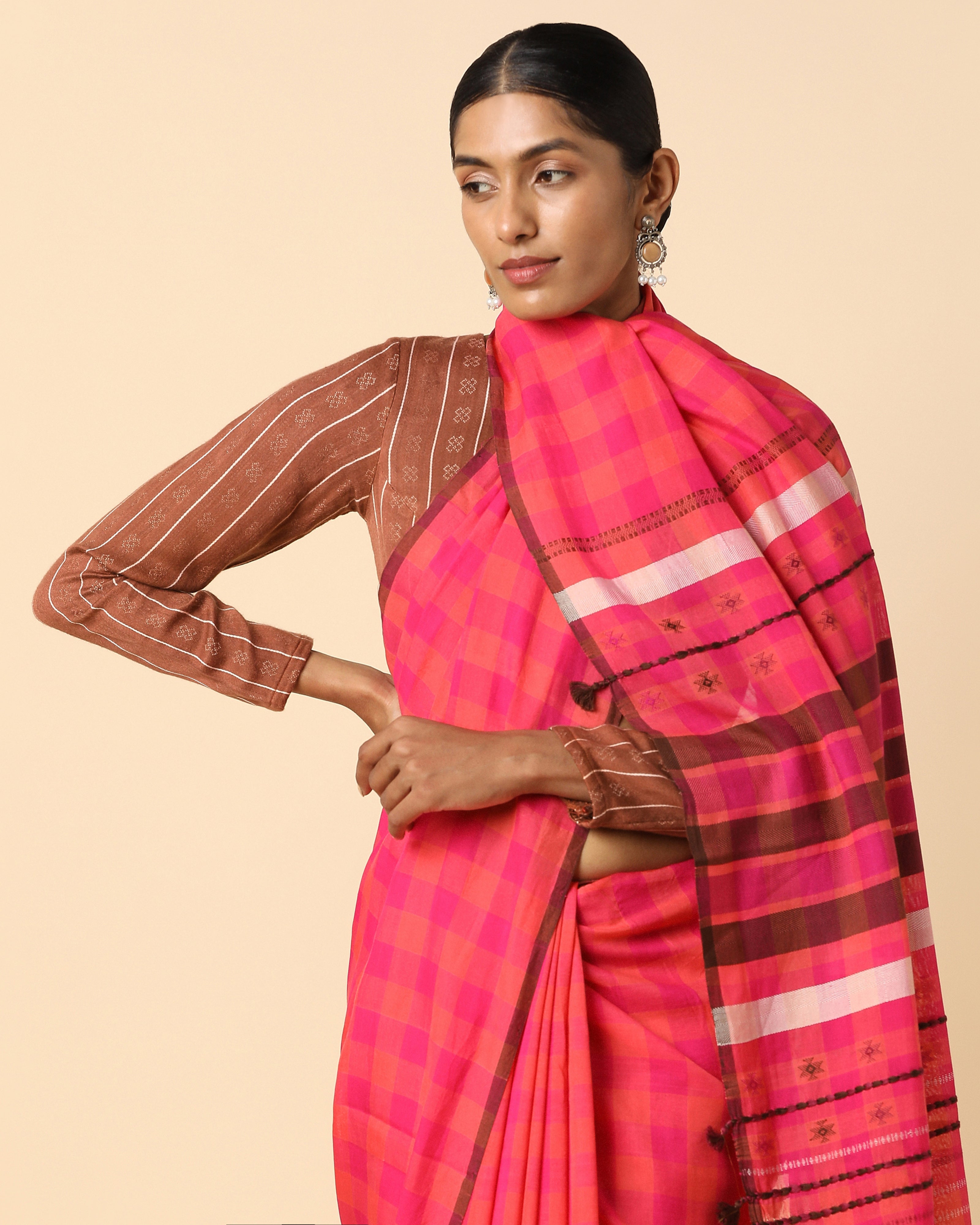 Rangoli Bhujodi Extra Weft Cotton Saree