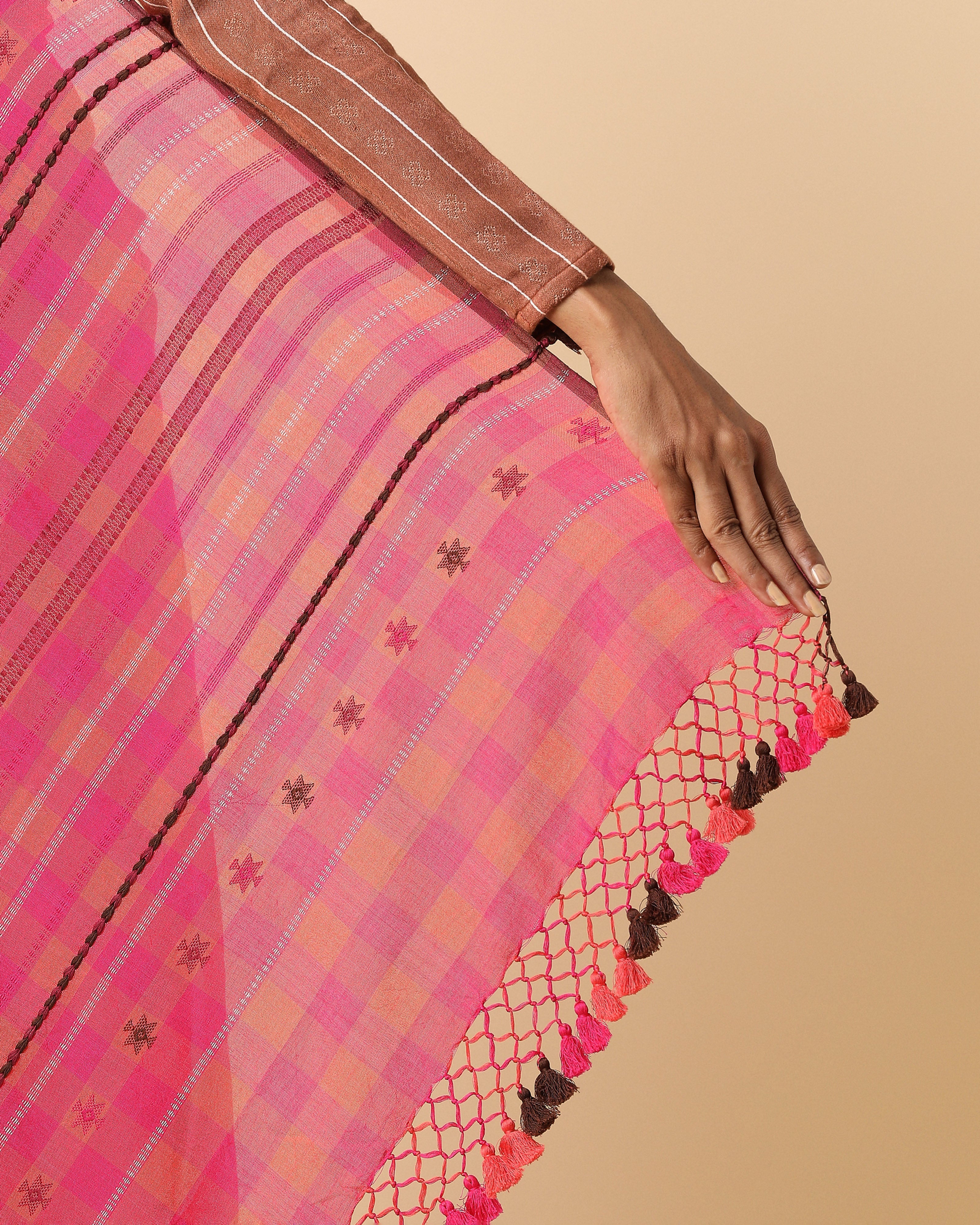 Rangoli Bhujodi Extra Weft Cotton Saree