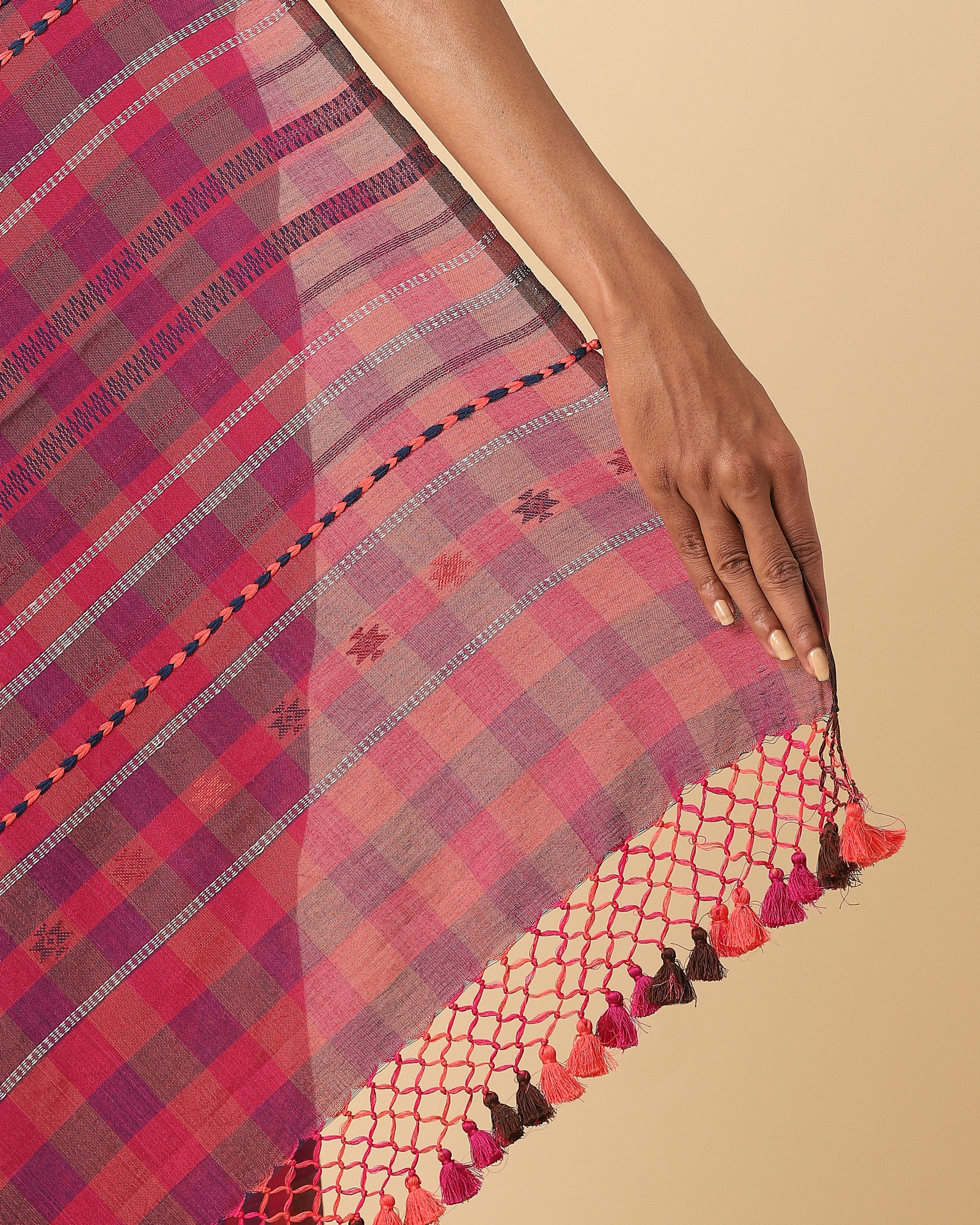 Rangoli Bhujodi Extra Weft Cotton Saree