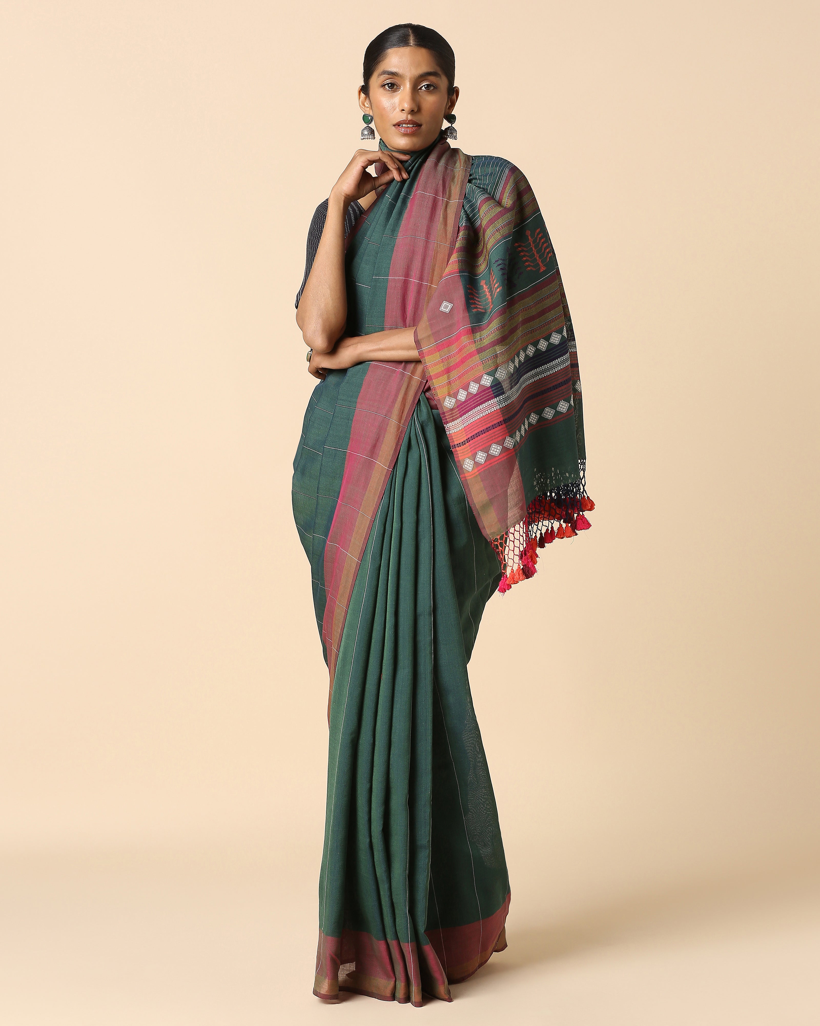 Kishkindha Bhujodi Extra Weft Cotton Saree