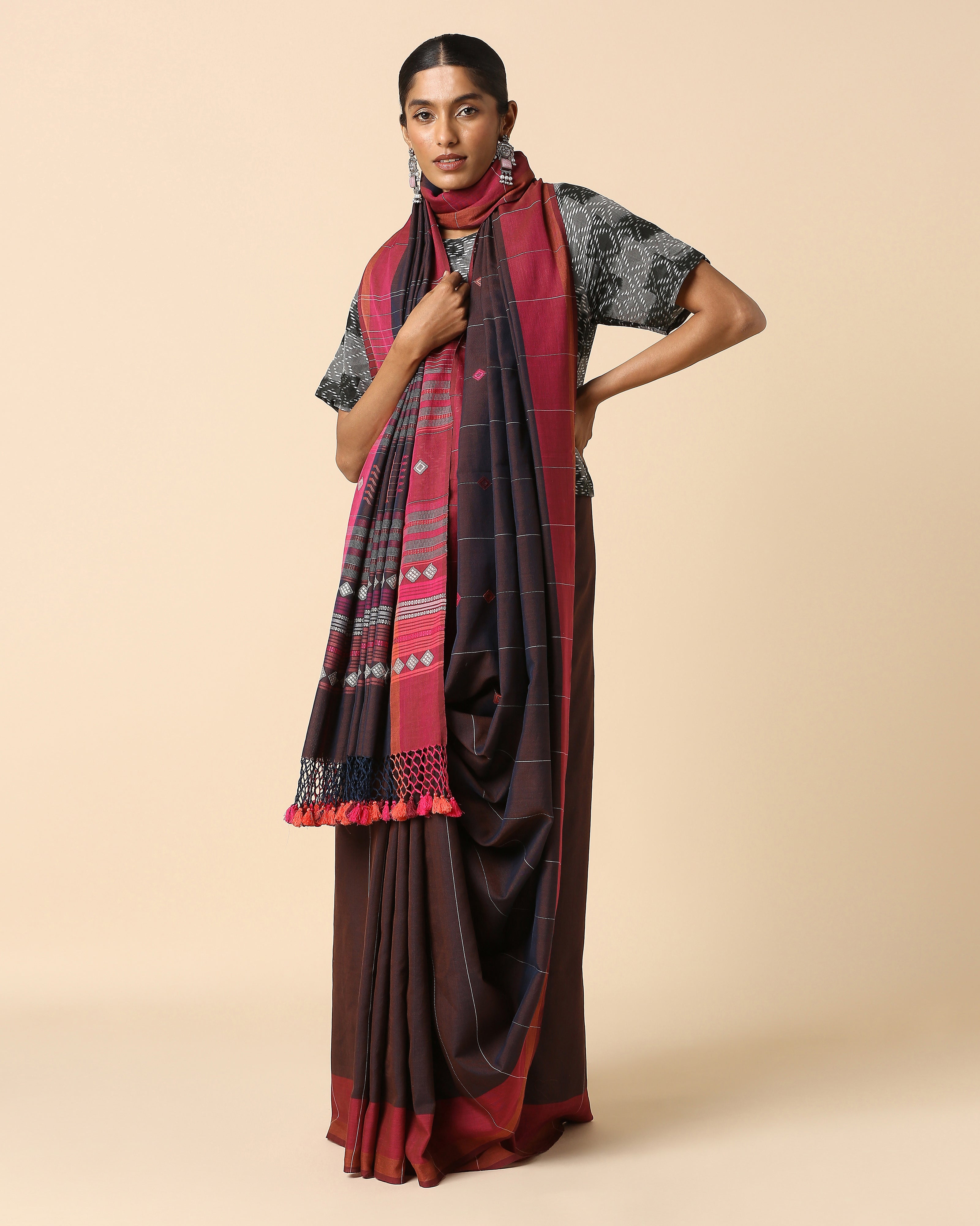 Kishkindha Bhujodi Extra Weft Cotton Saree