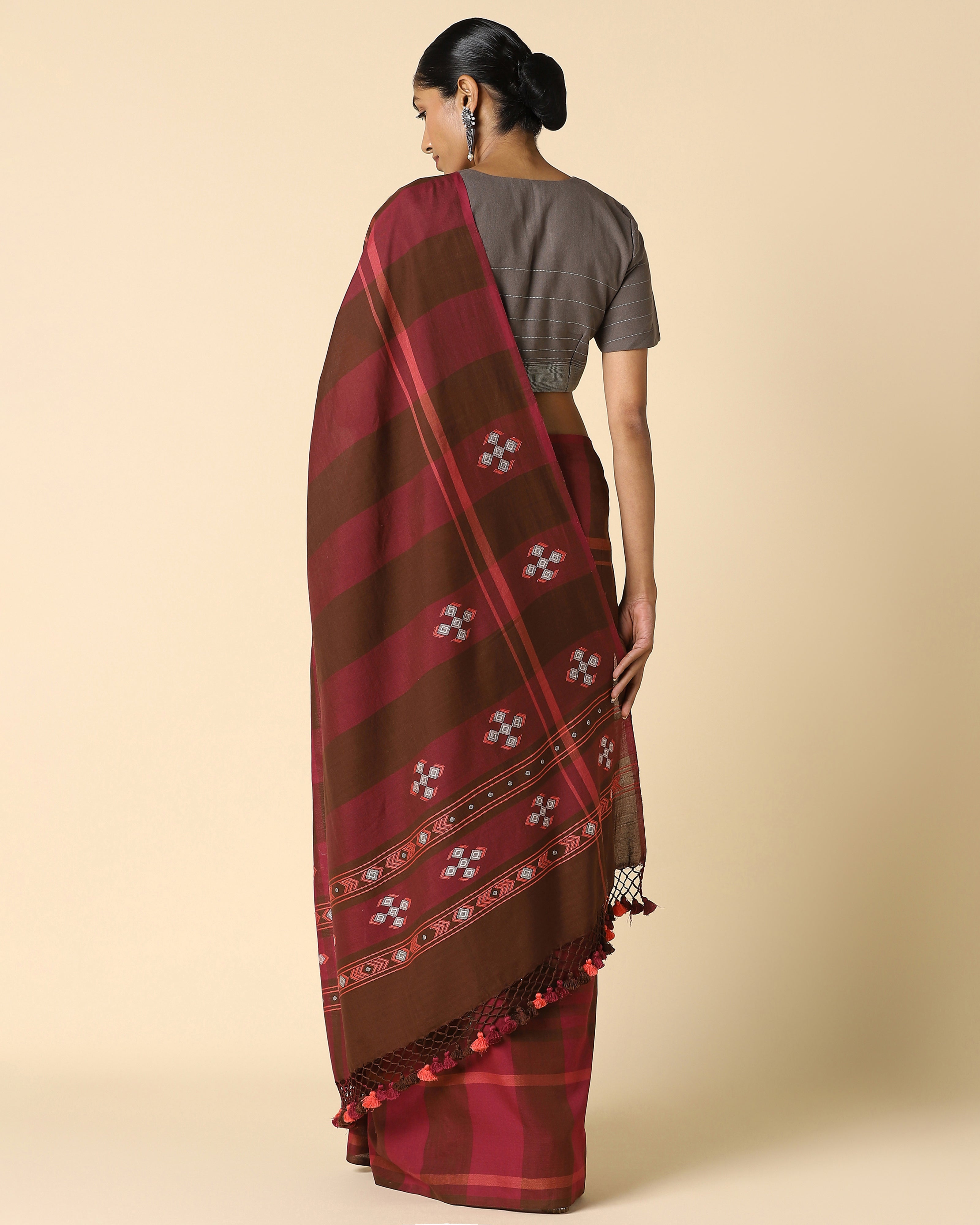 Maitri Bhujodi Extra Weft Cotton Saree