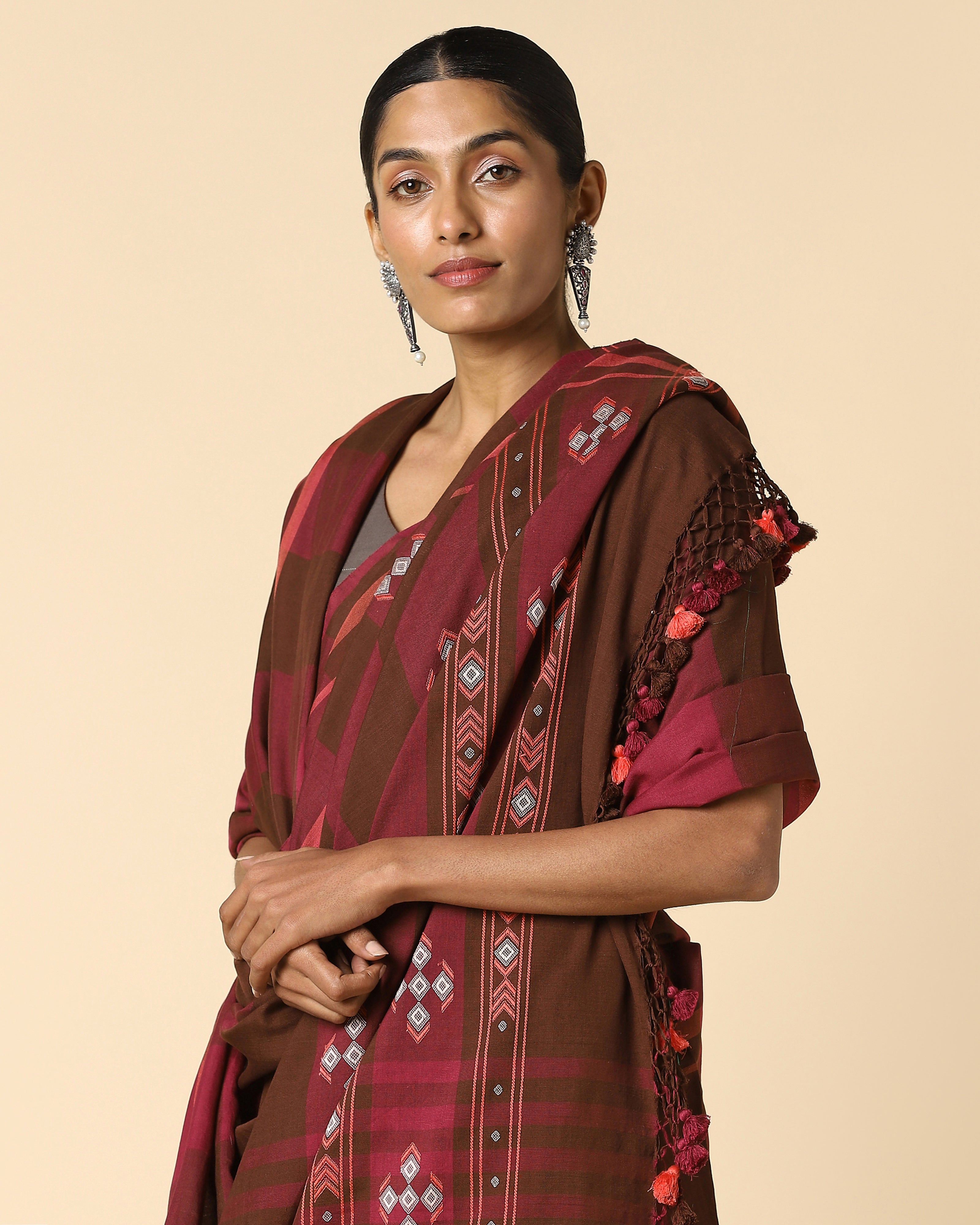 Maitri Bhujodi Extra Weft Cotton Saree