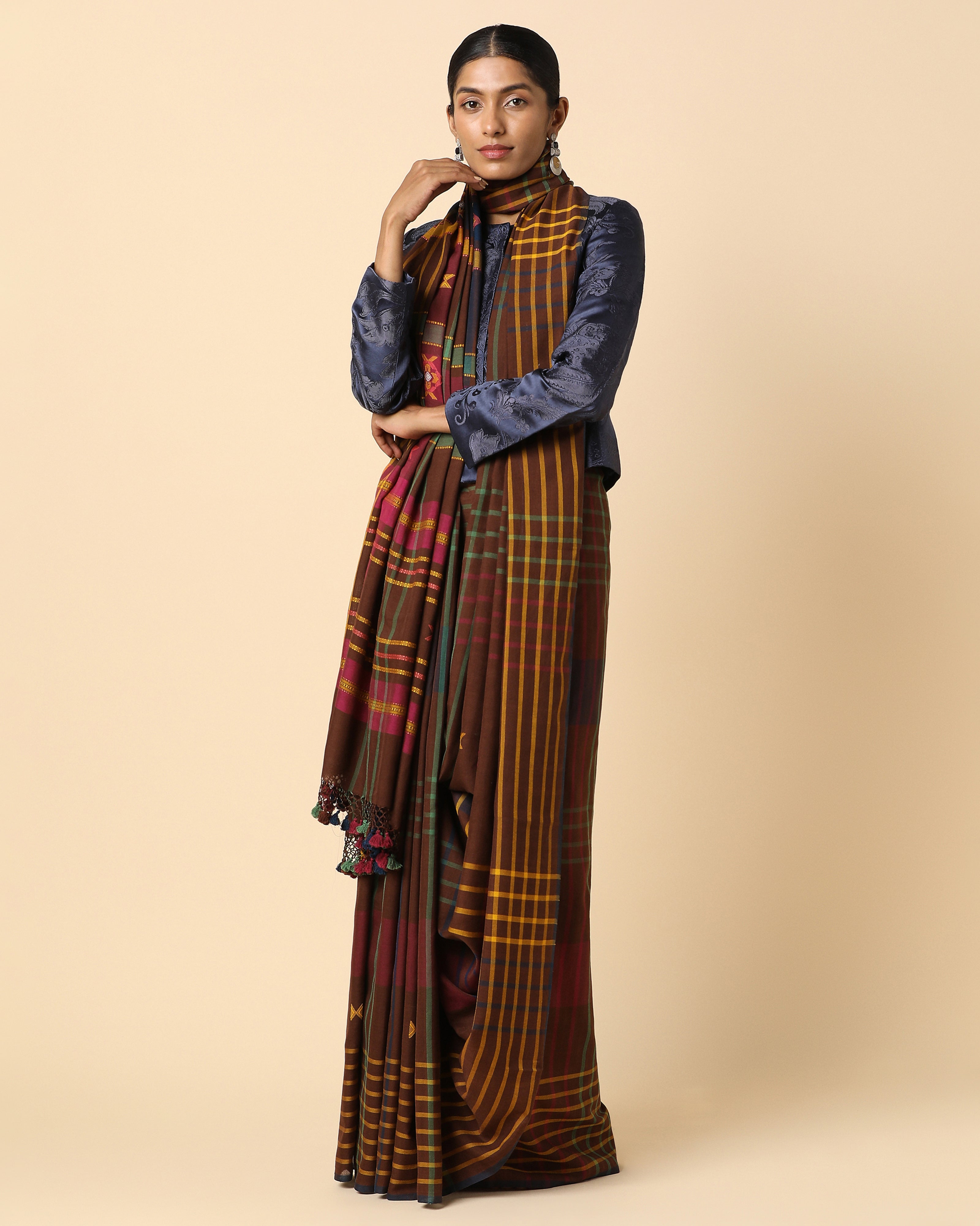 Anaka Bhujodi Extra Weft Cotton Saree