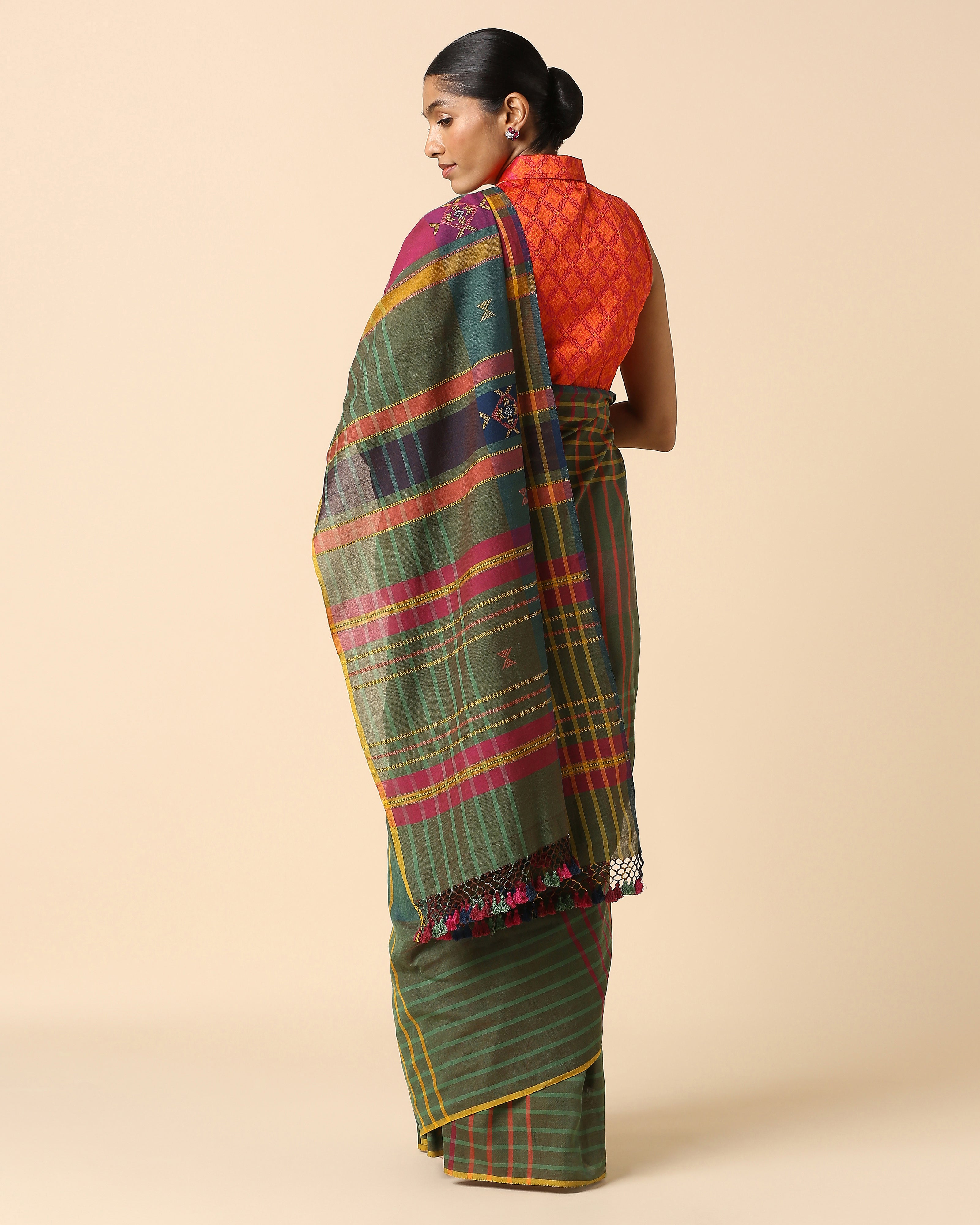 Anaka Bhujodi Extra Weft Cotton Saree