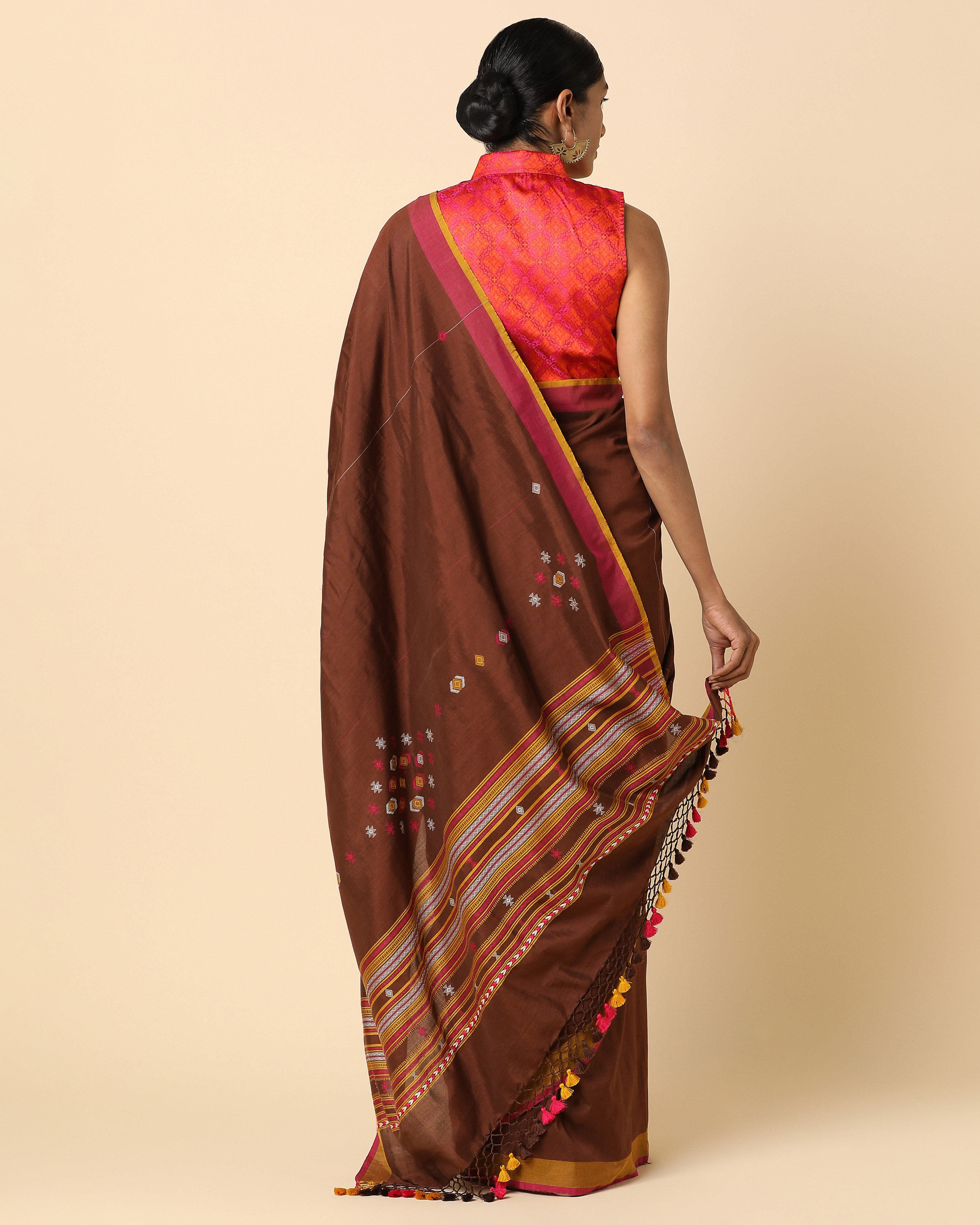 Dakshi Bhujodi Extra Weft Cotton Silk Saree