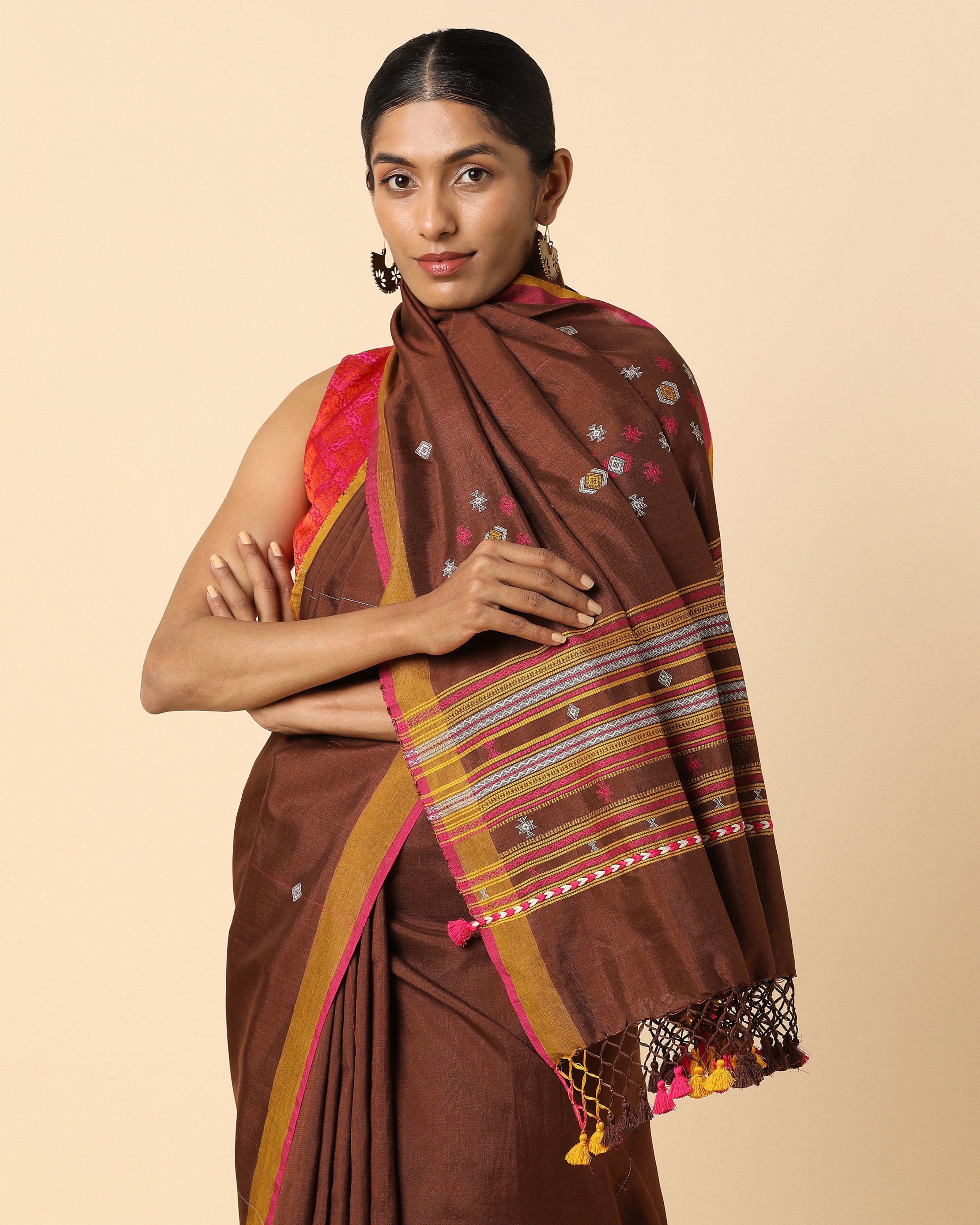 Dakshi Bhujodi Extra Weft Cotton Silk Saree