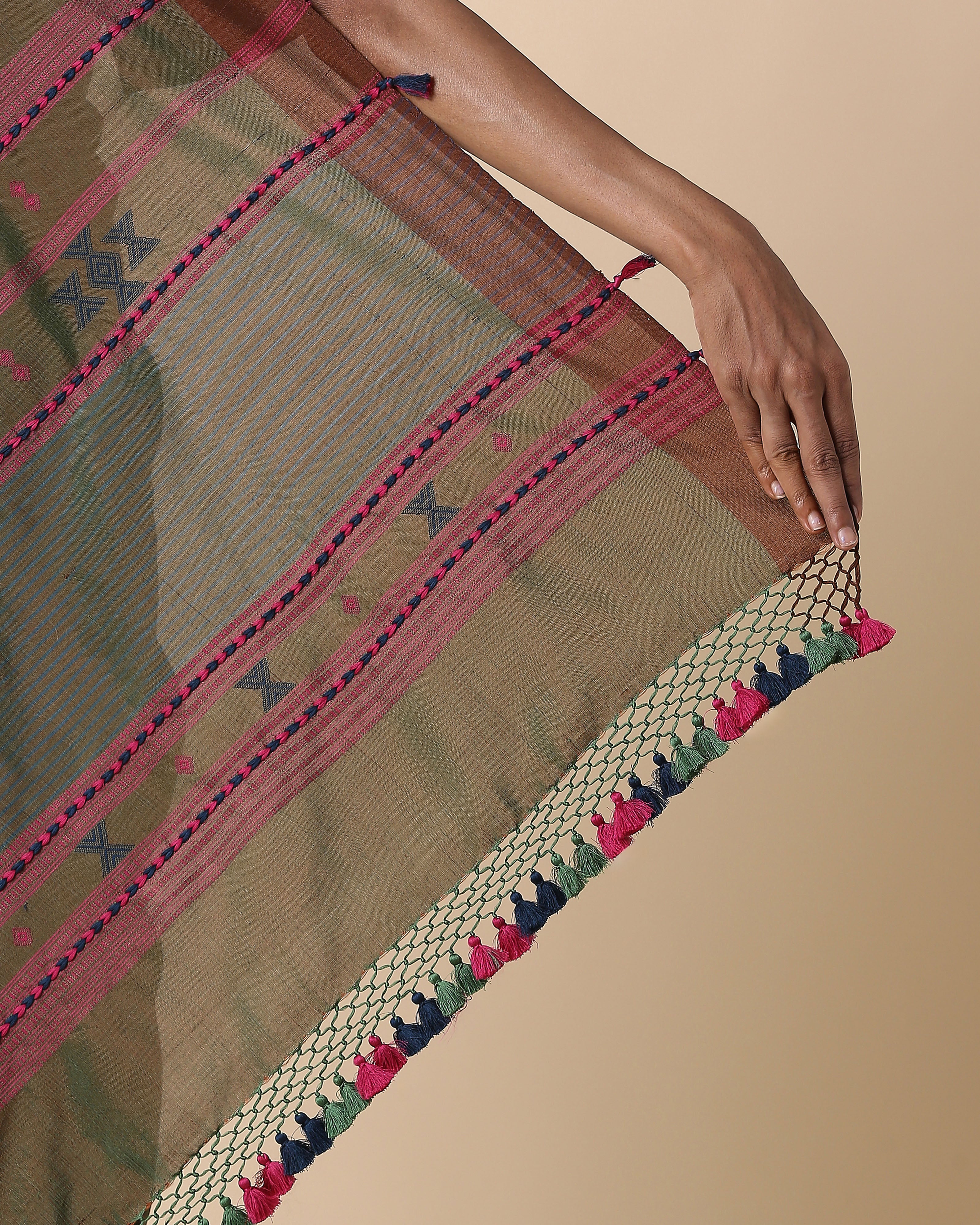Mohita Bhujodi Extra Weft Cotton Silk Saree