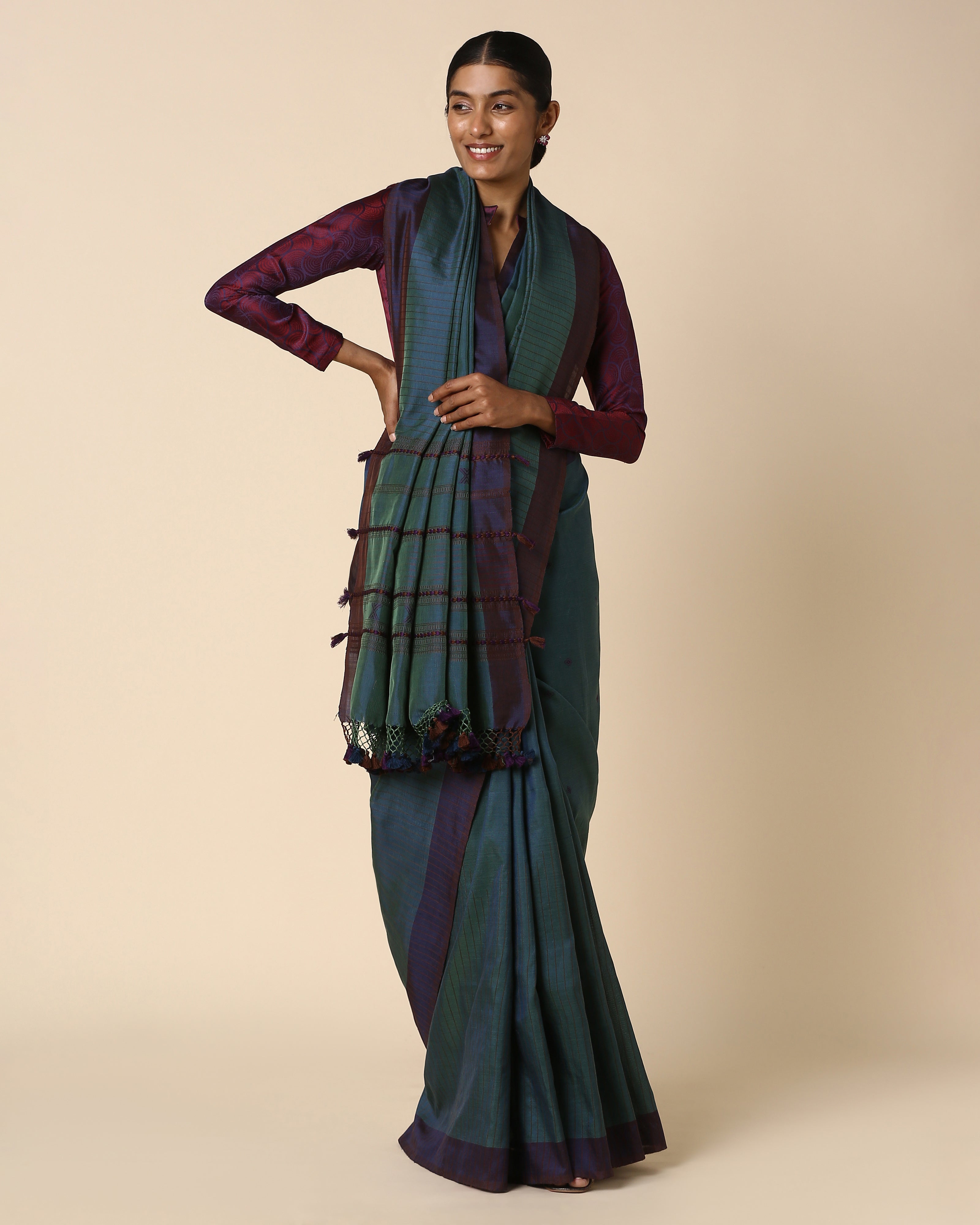 Mohita Bhujodi Extra Weft Cotton Silk Saree