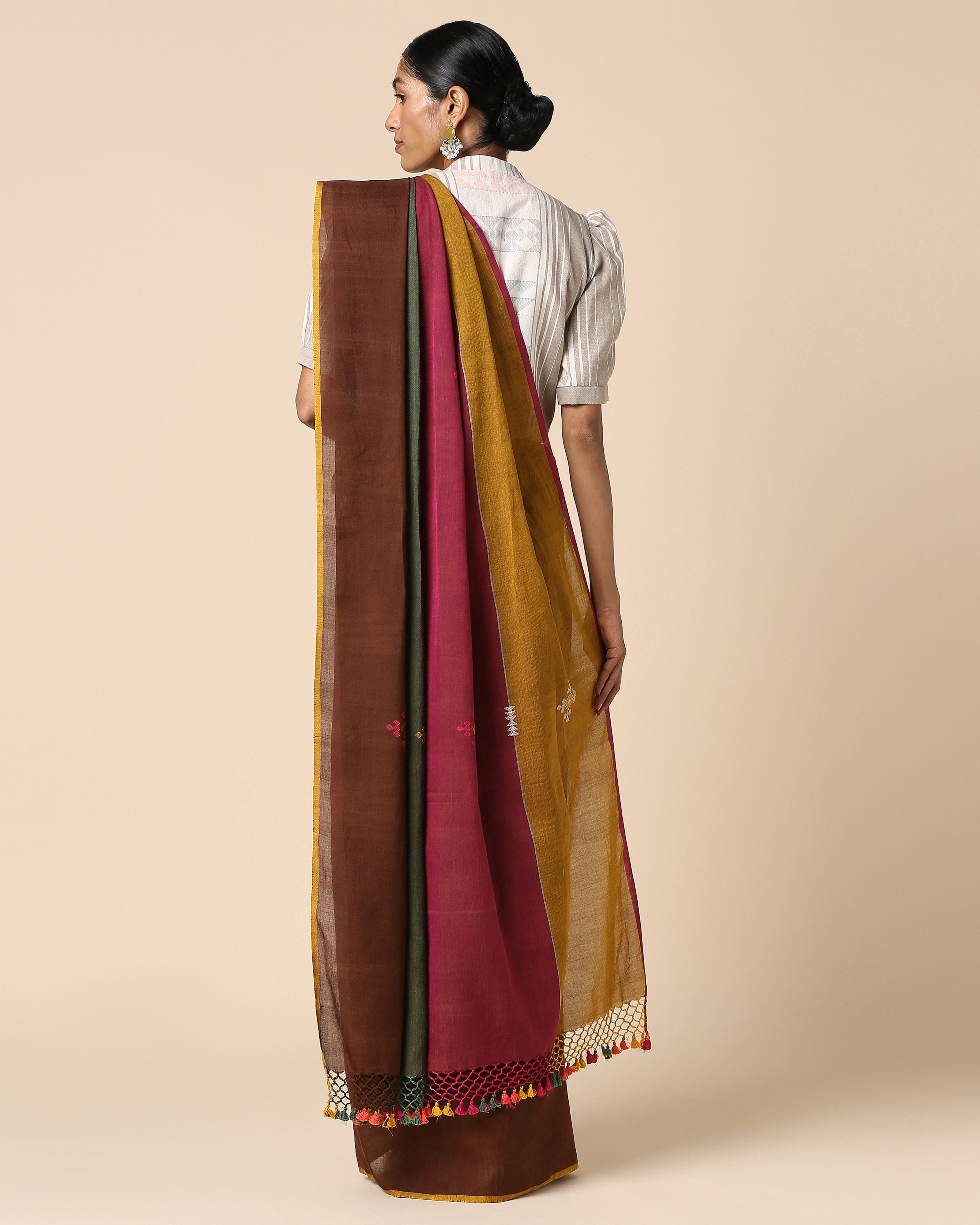 Reina Bhujodi Extra Weft Cotton Saree