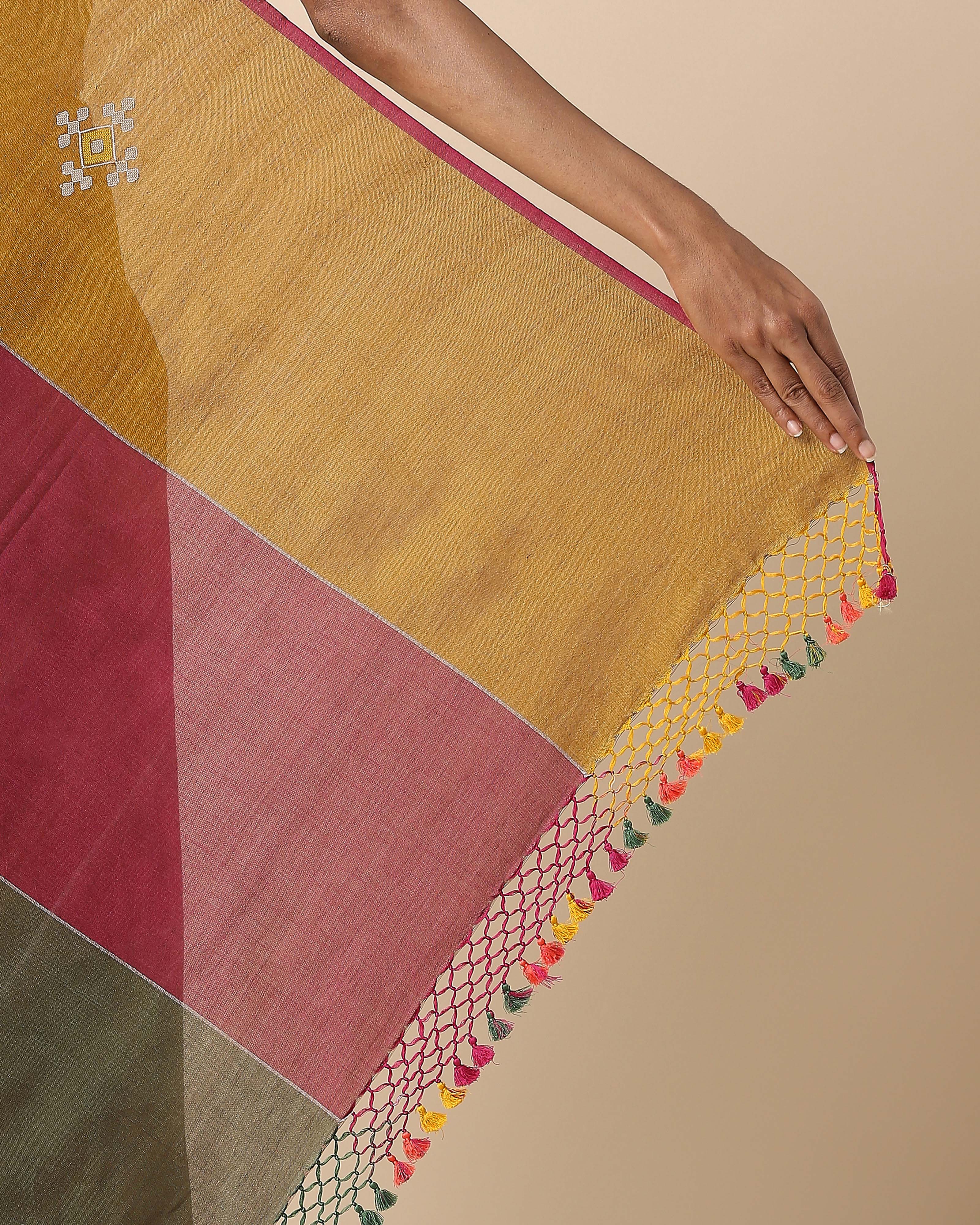 Reina Bhujodi Extra Weft Cotton Saree
