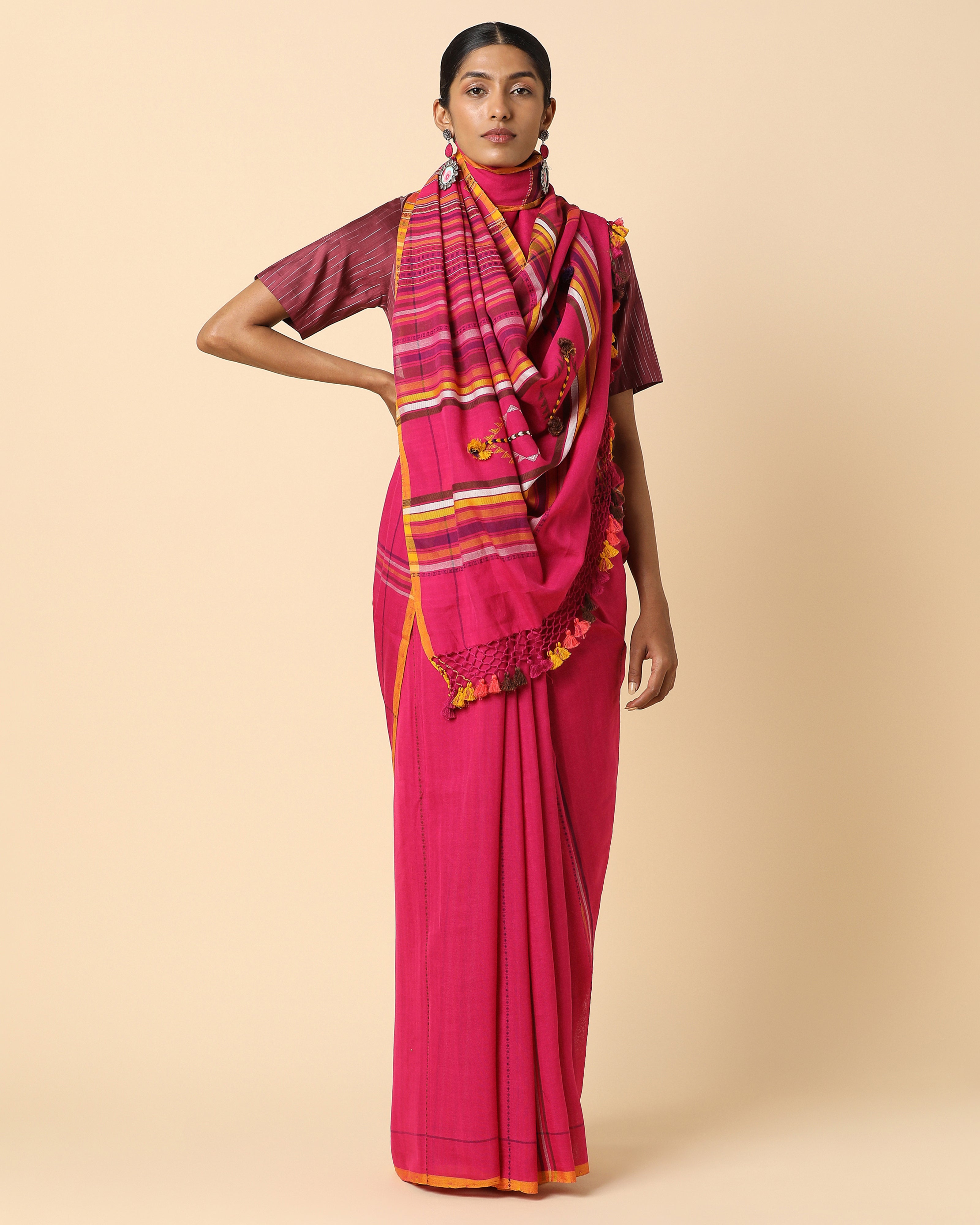 Spectra Bhujodi Extra Weft Cotton Saree