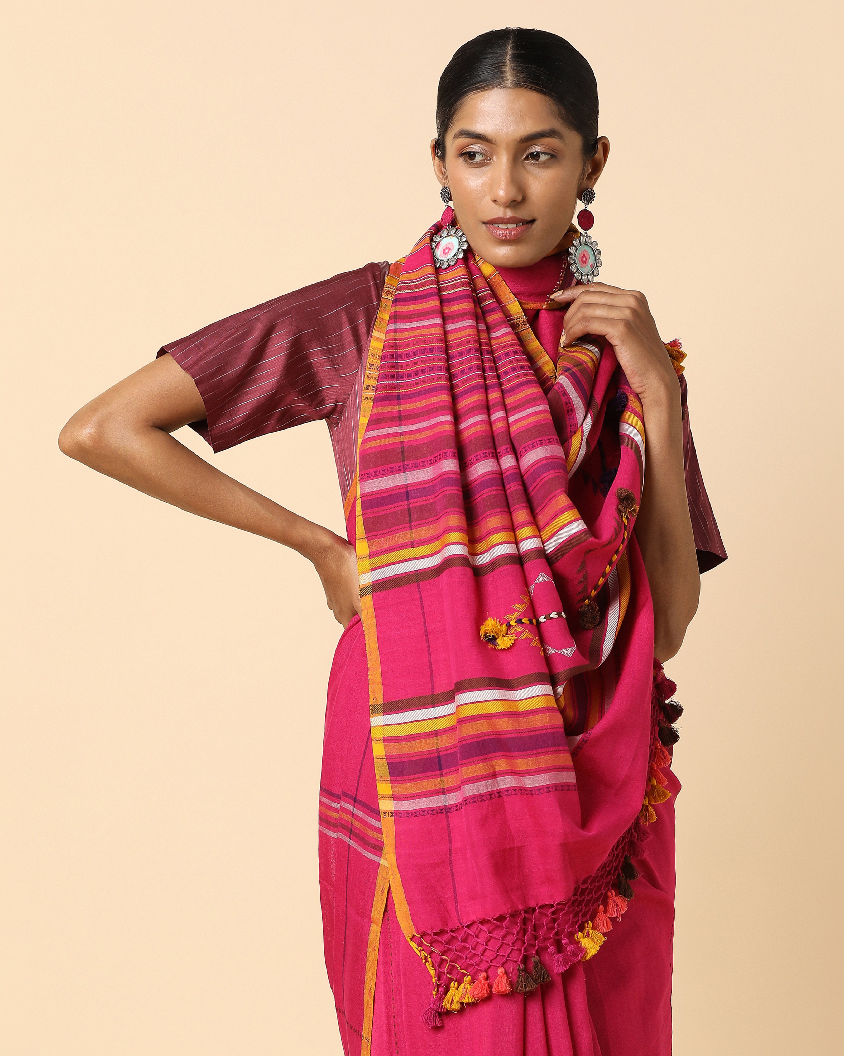 Spectra Bhujodi Extra Weft Cotton Saree