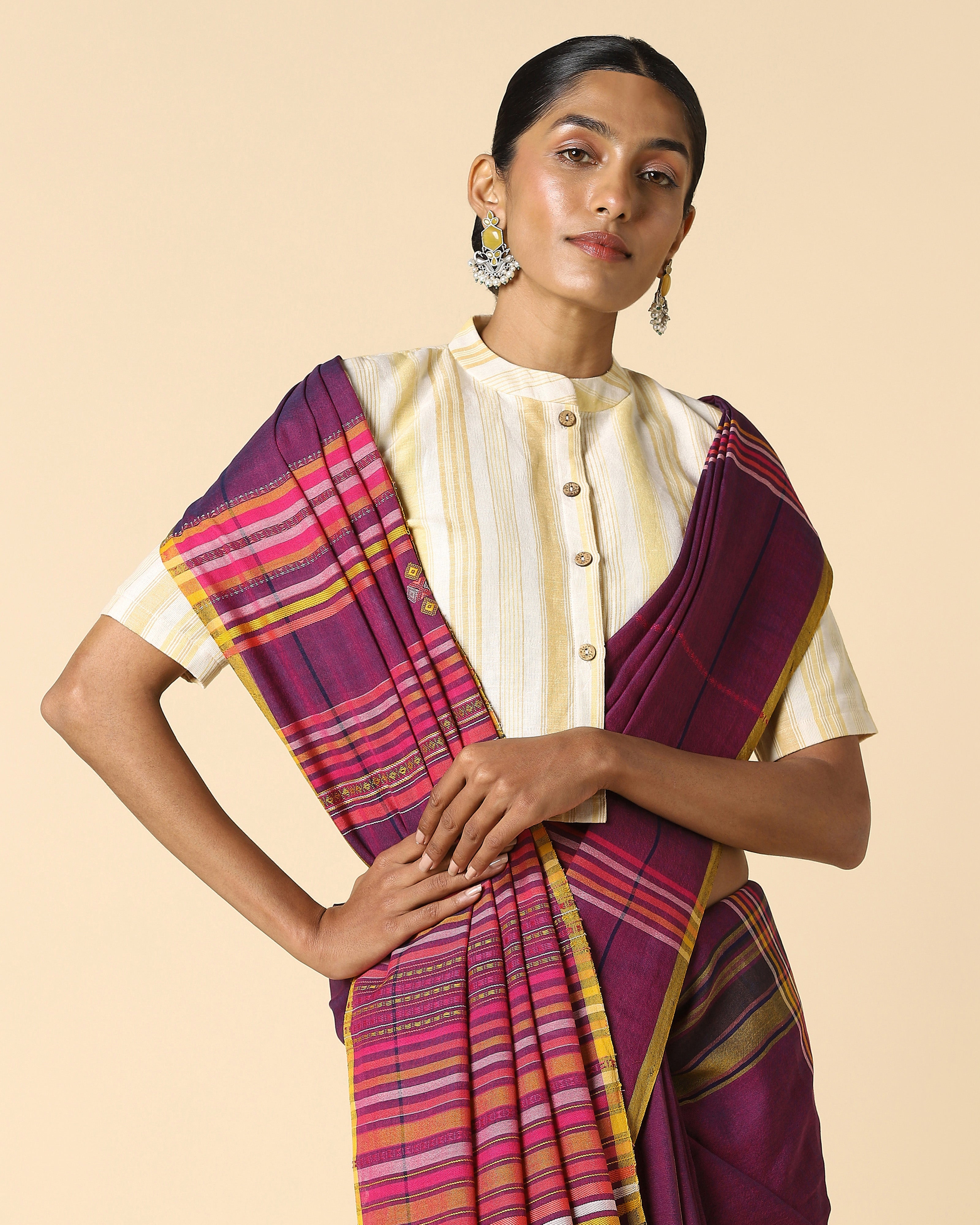 Spectra Bhujodi Extra Weft Cotton Saree