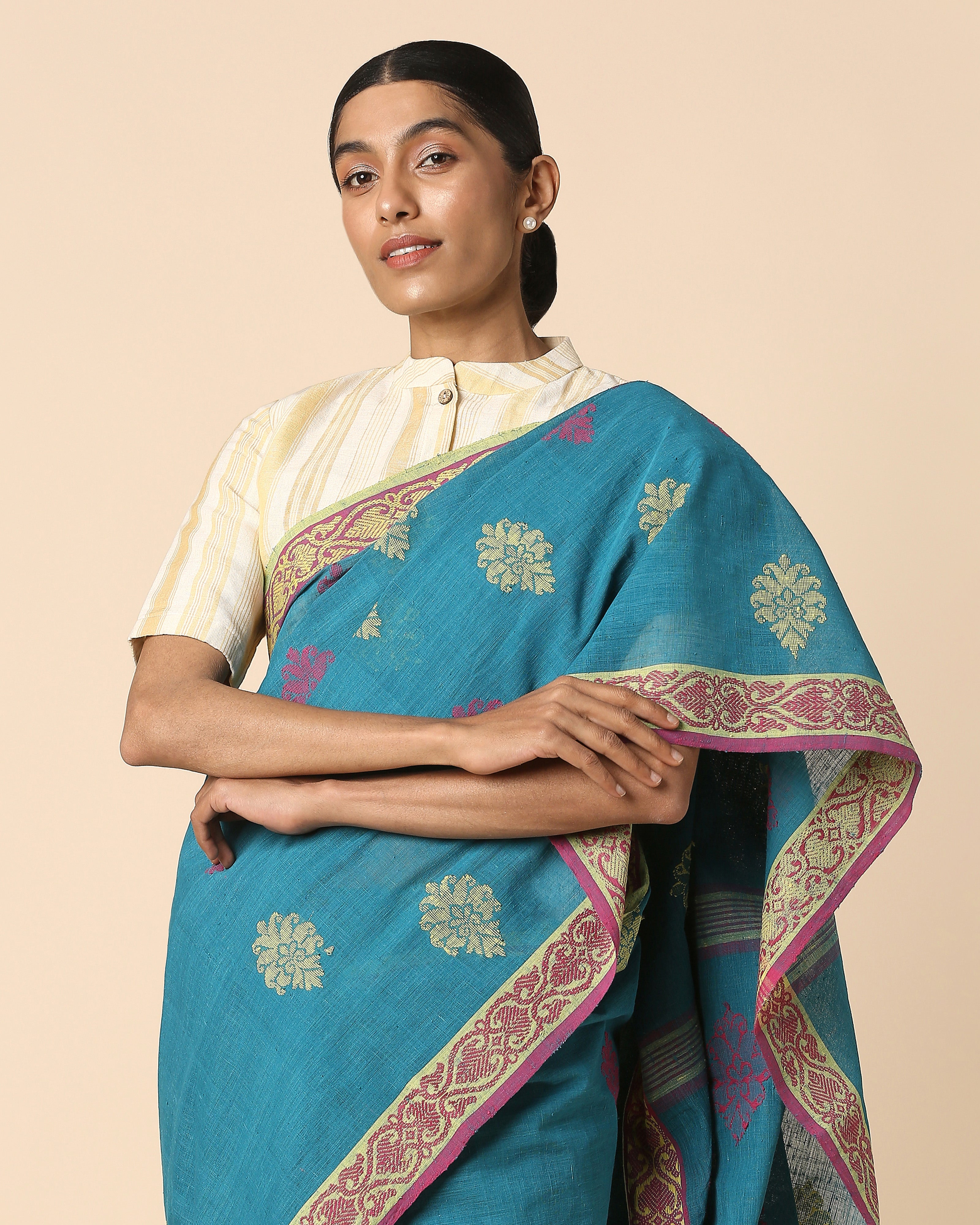 Dhvani Pulagurtha Jacquard Cotton Saree