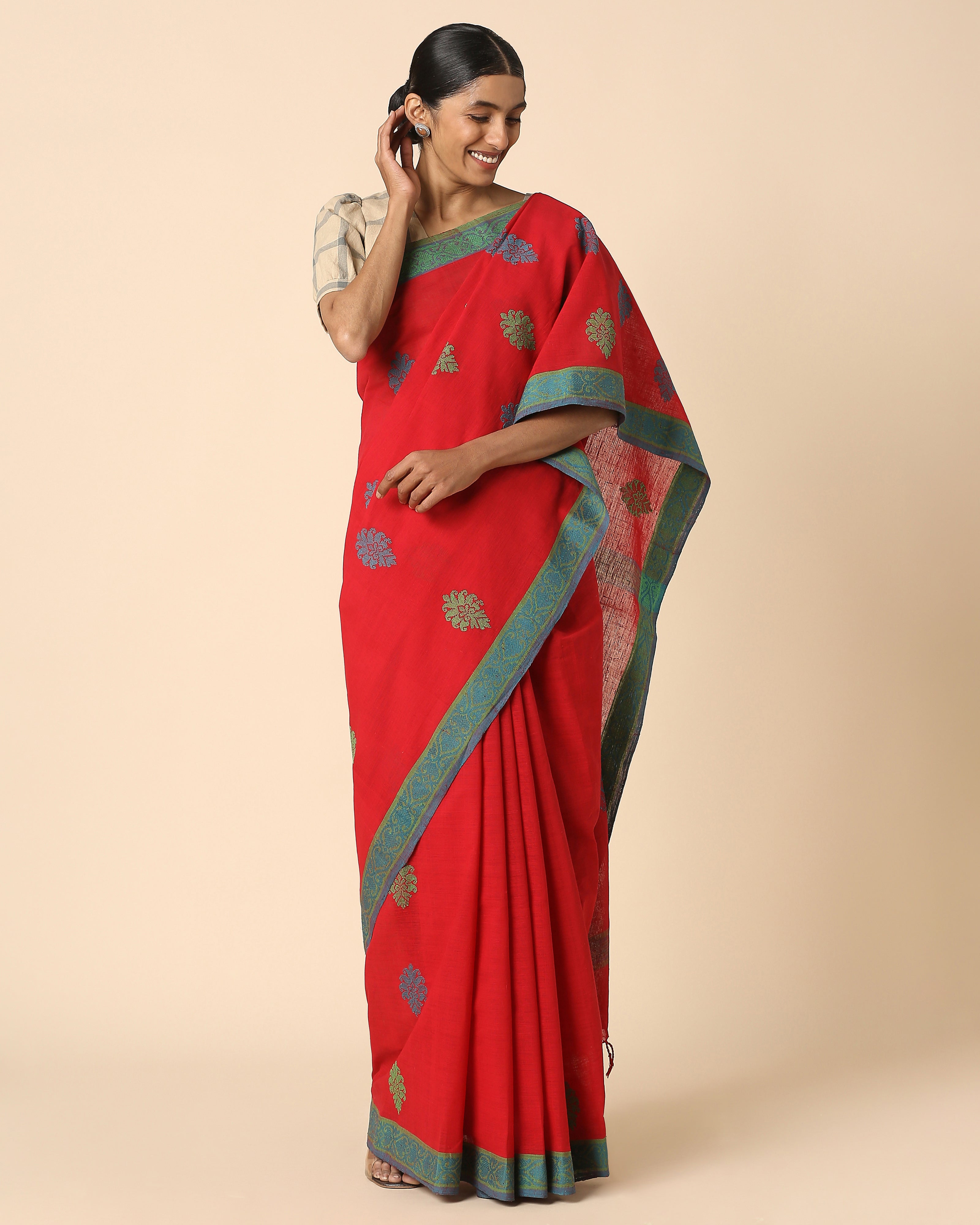 Dhvani Pulagurtha Jacquard Cotton Saree