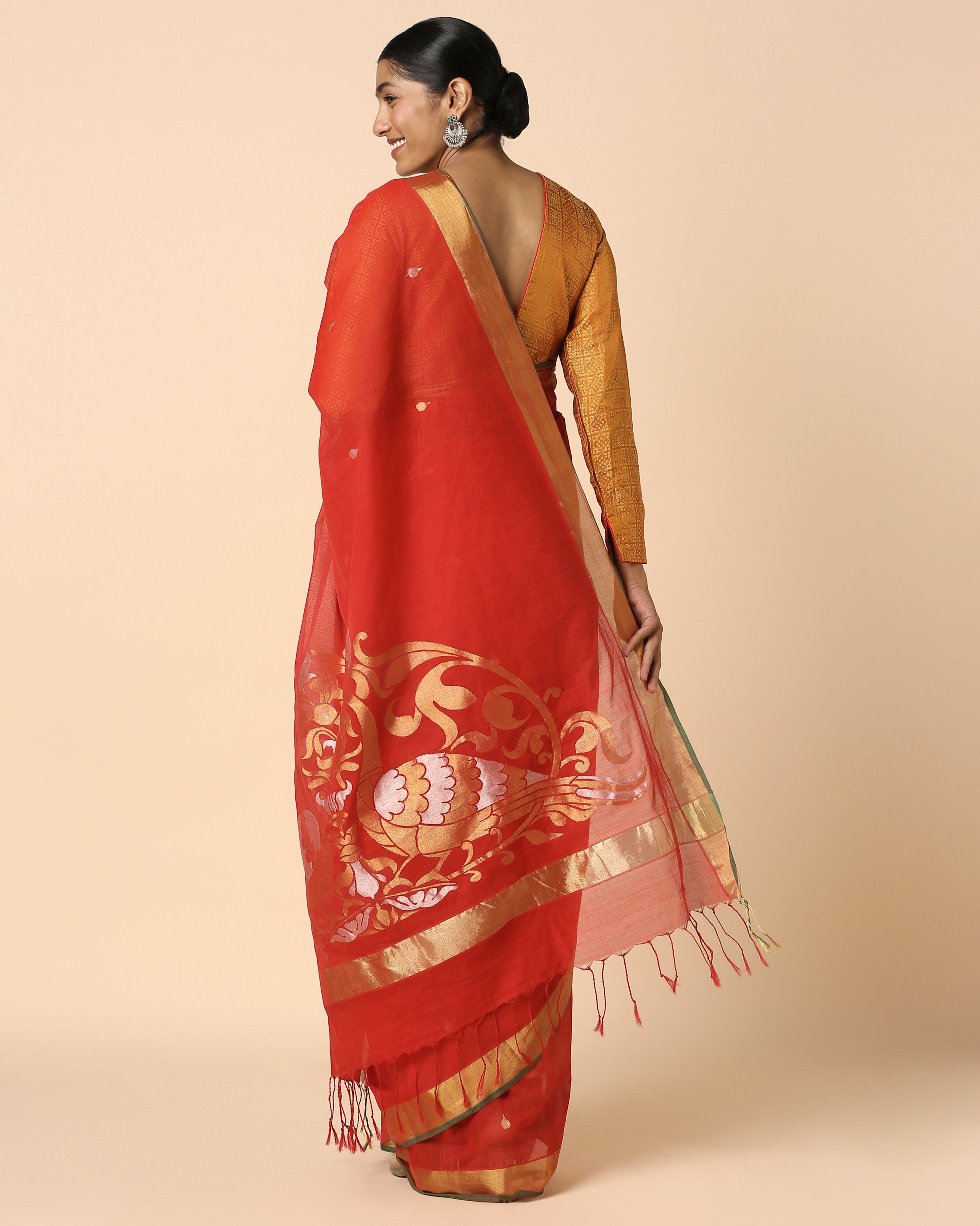 Mayurika Venkatagiri Jamdani Cotton Saree