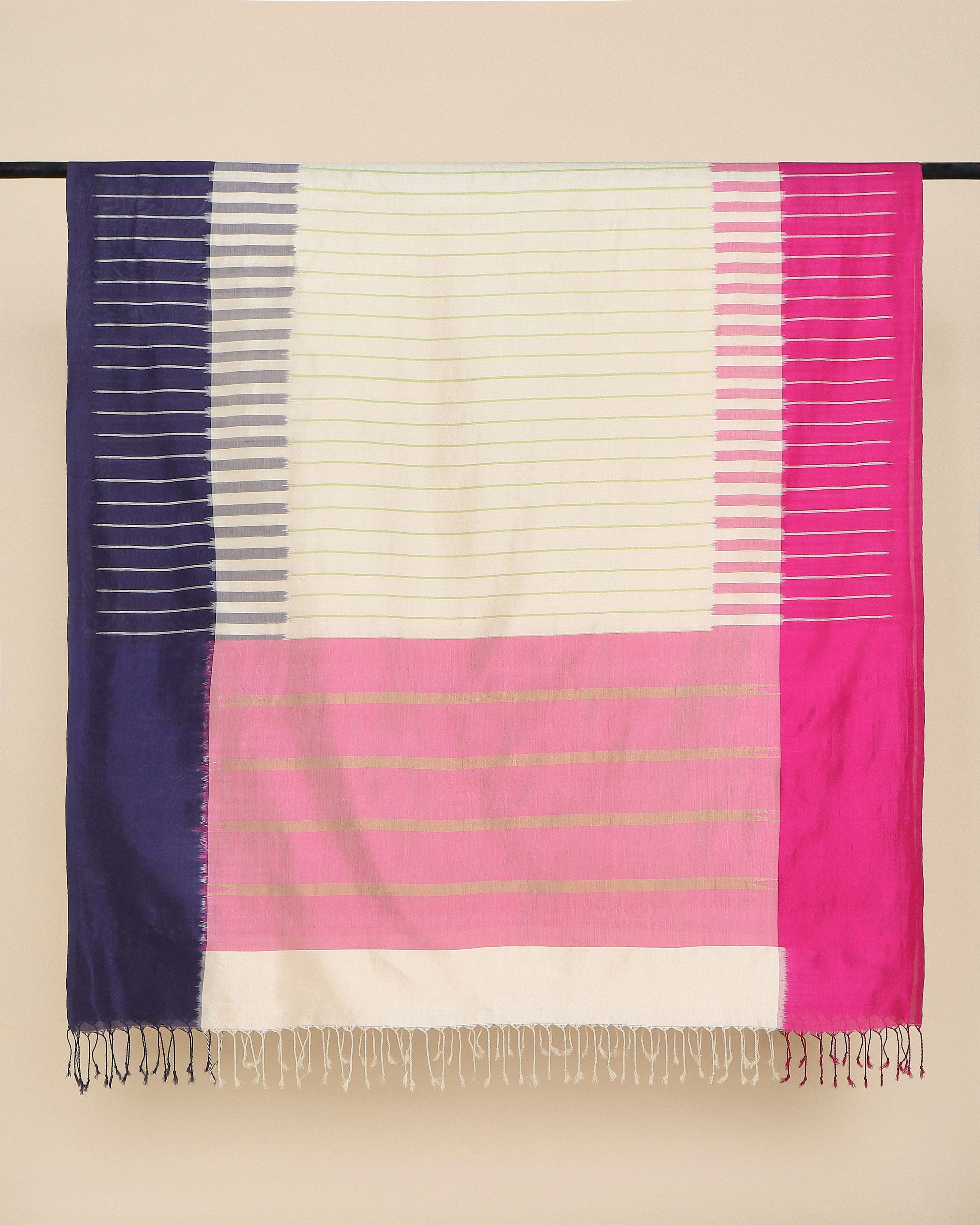 Averie Pochampally Weft Ikat Cotton Silk Dupatta