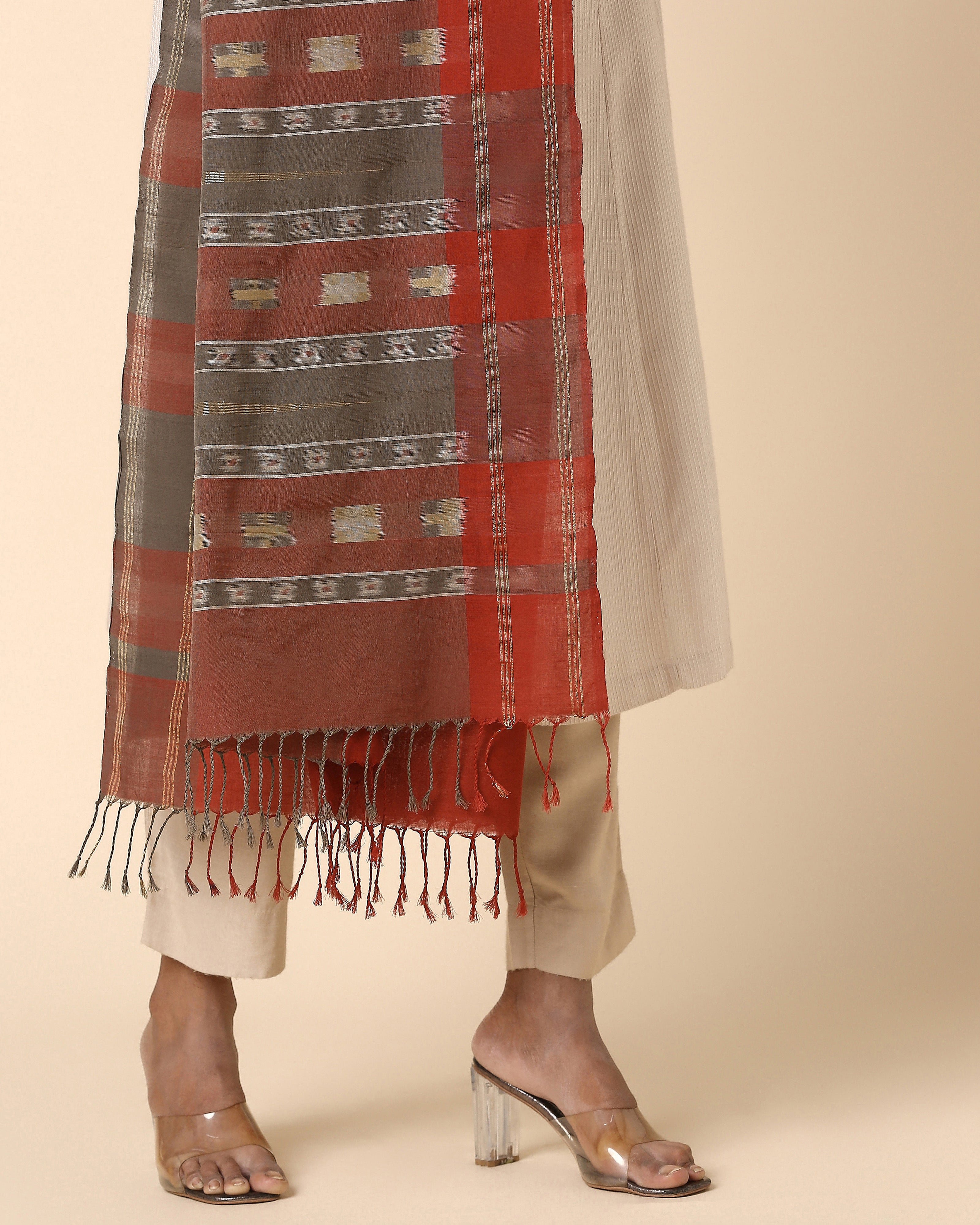 Farida Pochampally Weft Ikat Cotton Dupatta