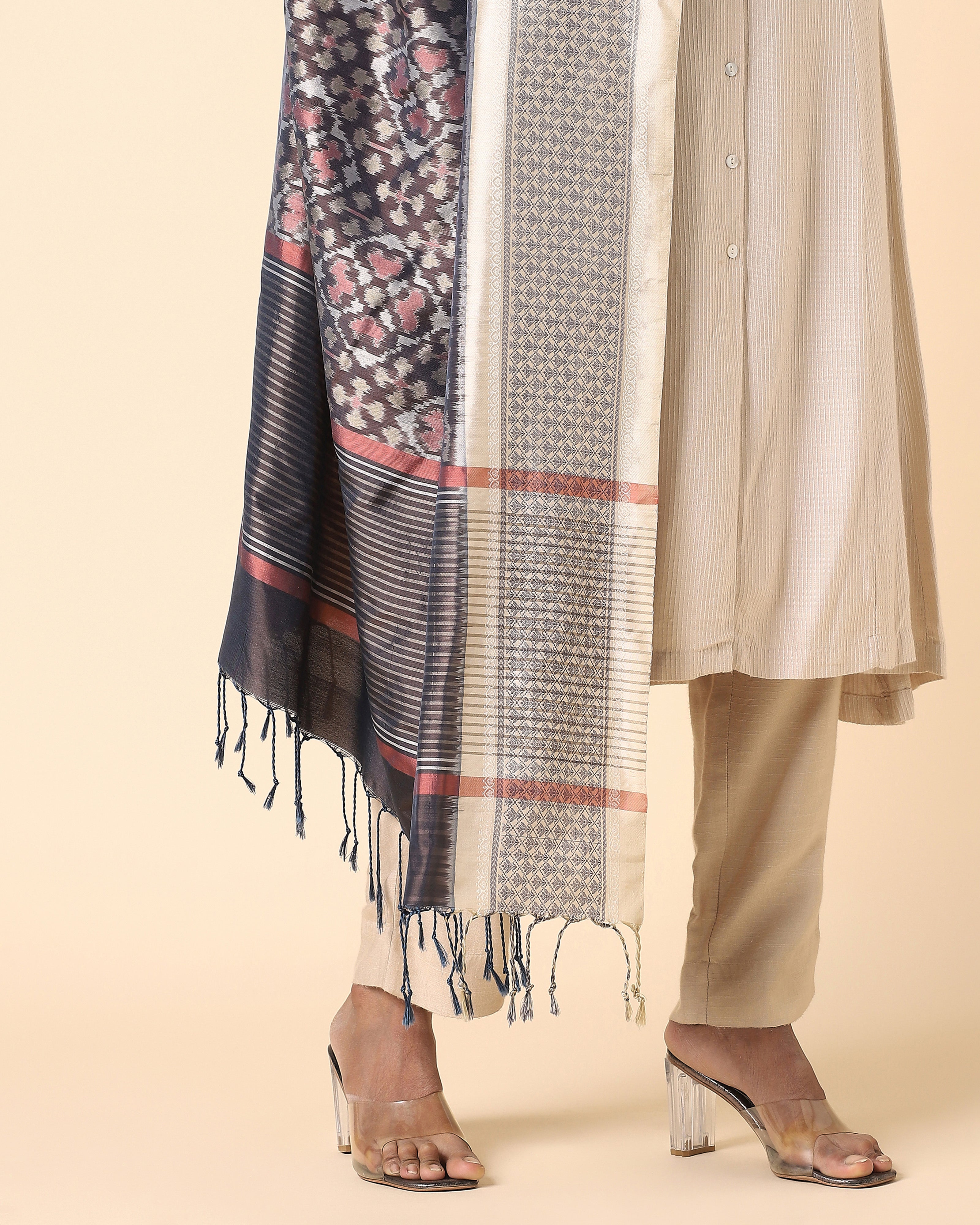 Lola Pochampally Weft Ikat Silk Dupatta