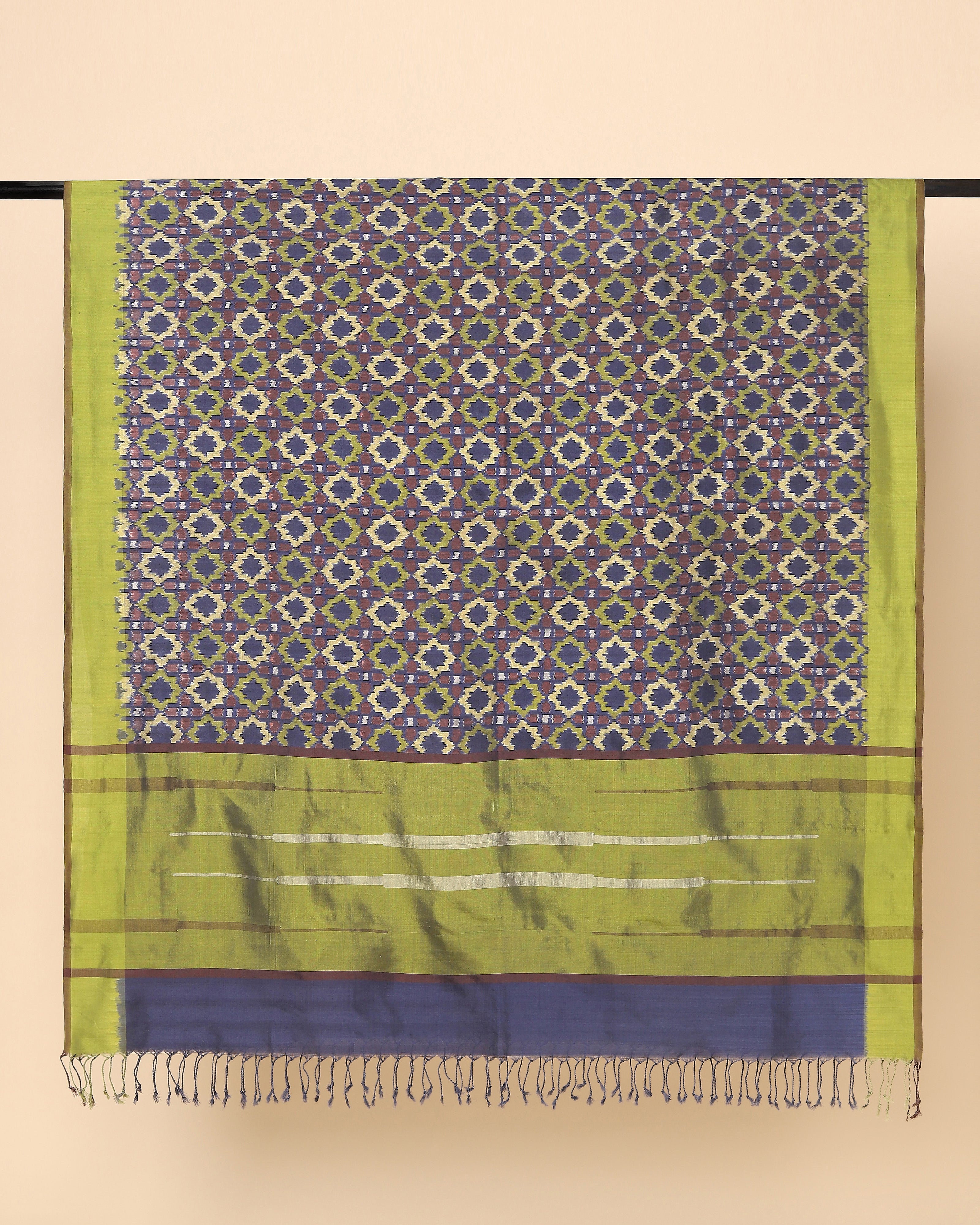 Rio Pochampally Weft Ikat Cotton Silk Dupatta
