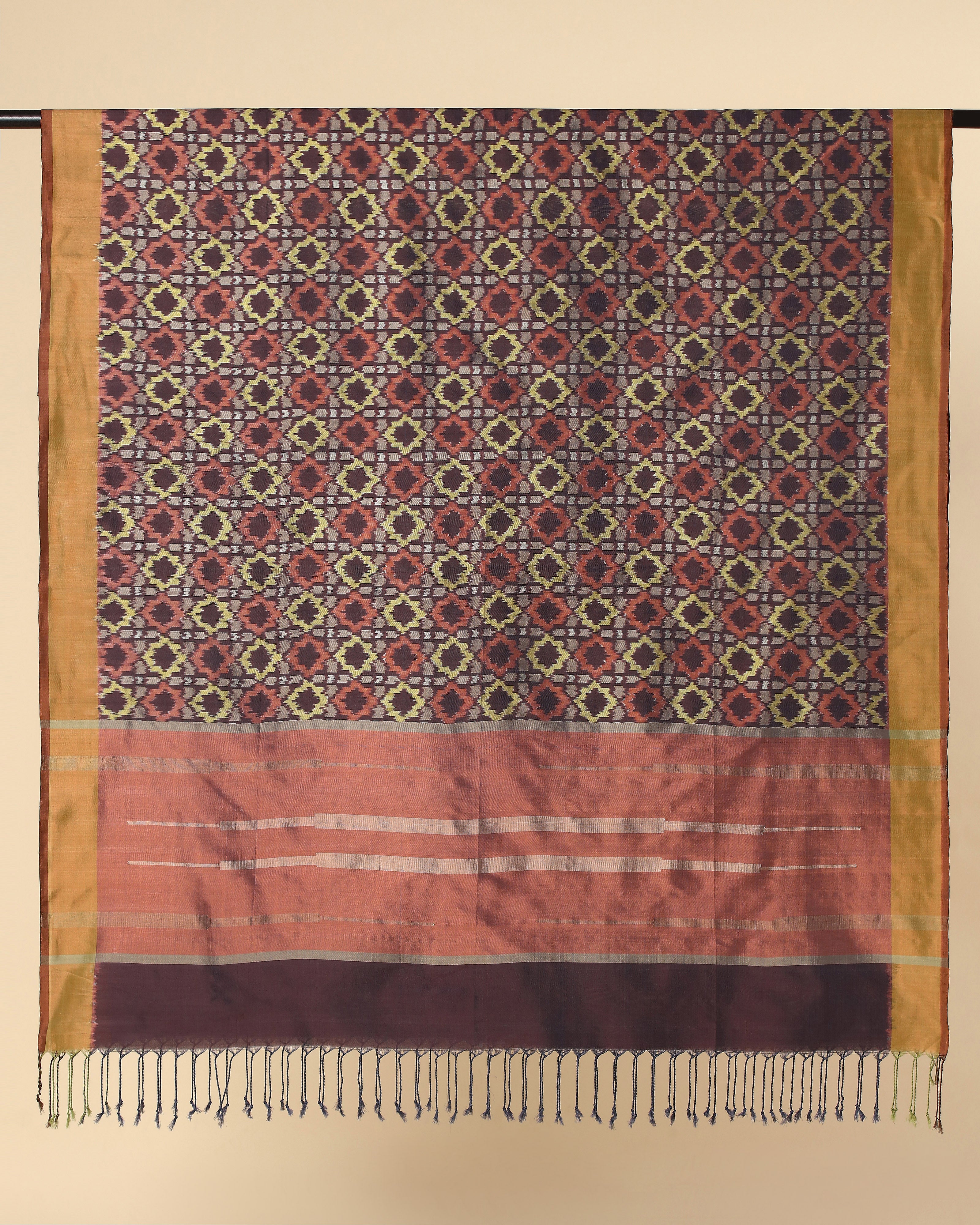 Rio Pochampally Weft Ikat Cotton Silk Dupatta