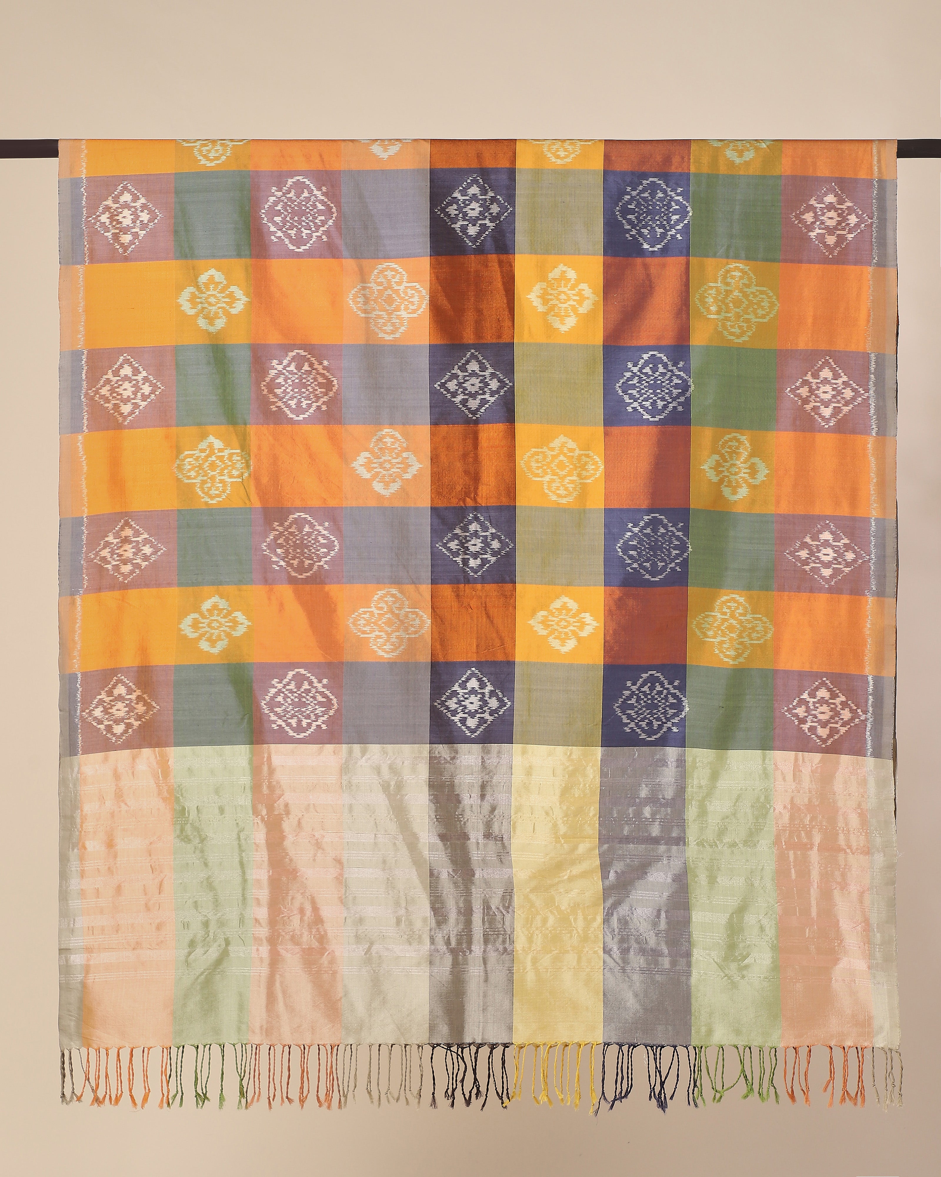 Punya Pochampally Weft Ikat Cotton Silk Dupatta