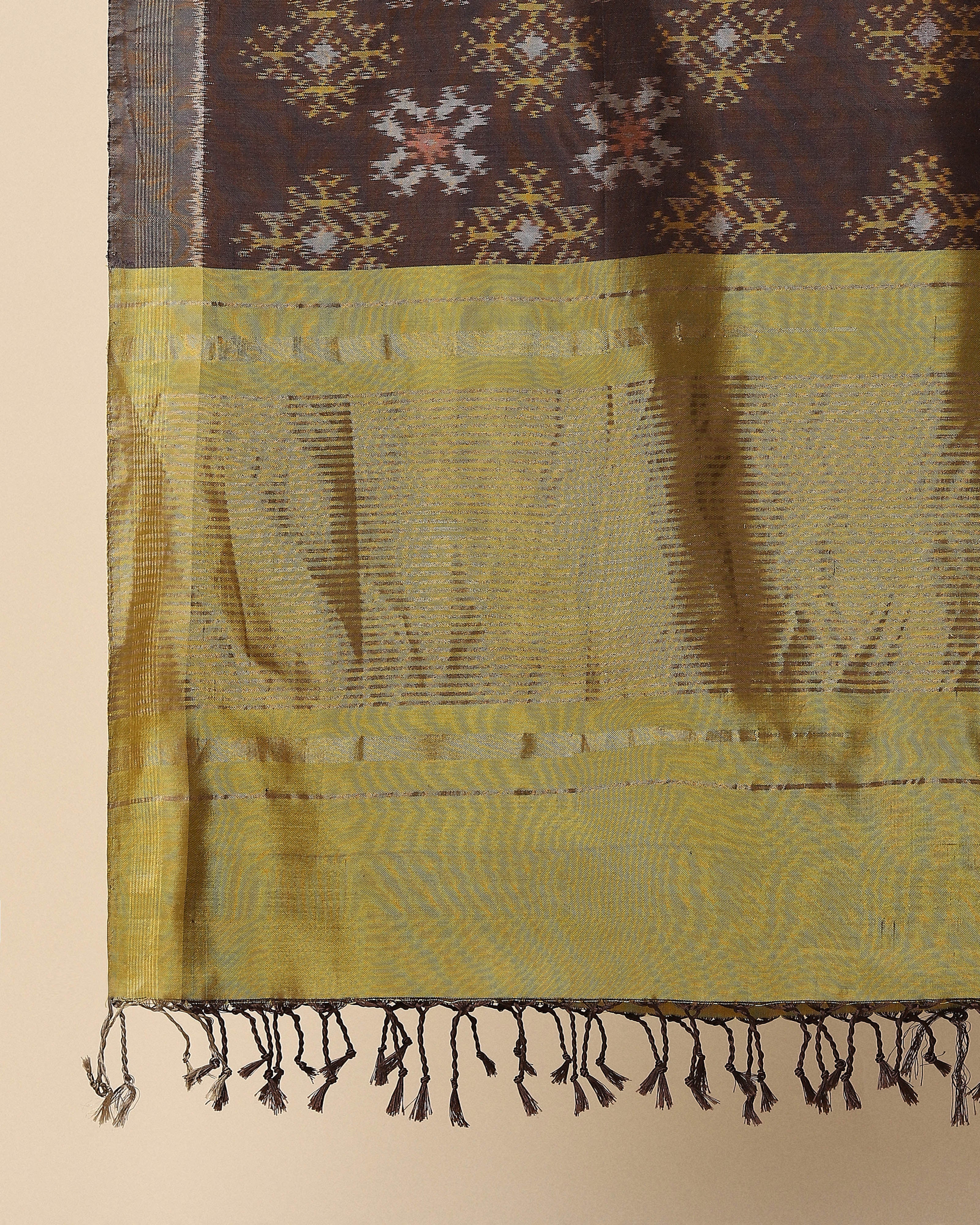 Krisha Pochampally Weft Ikat Silk Dupatta