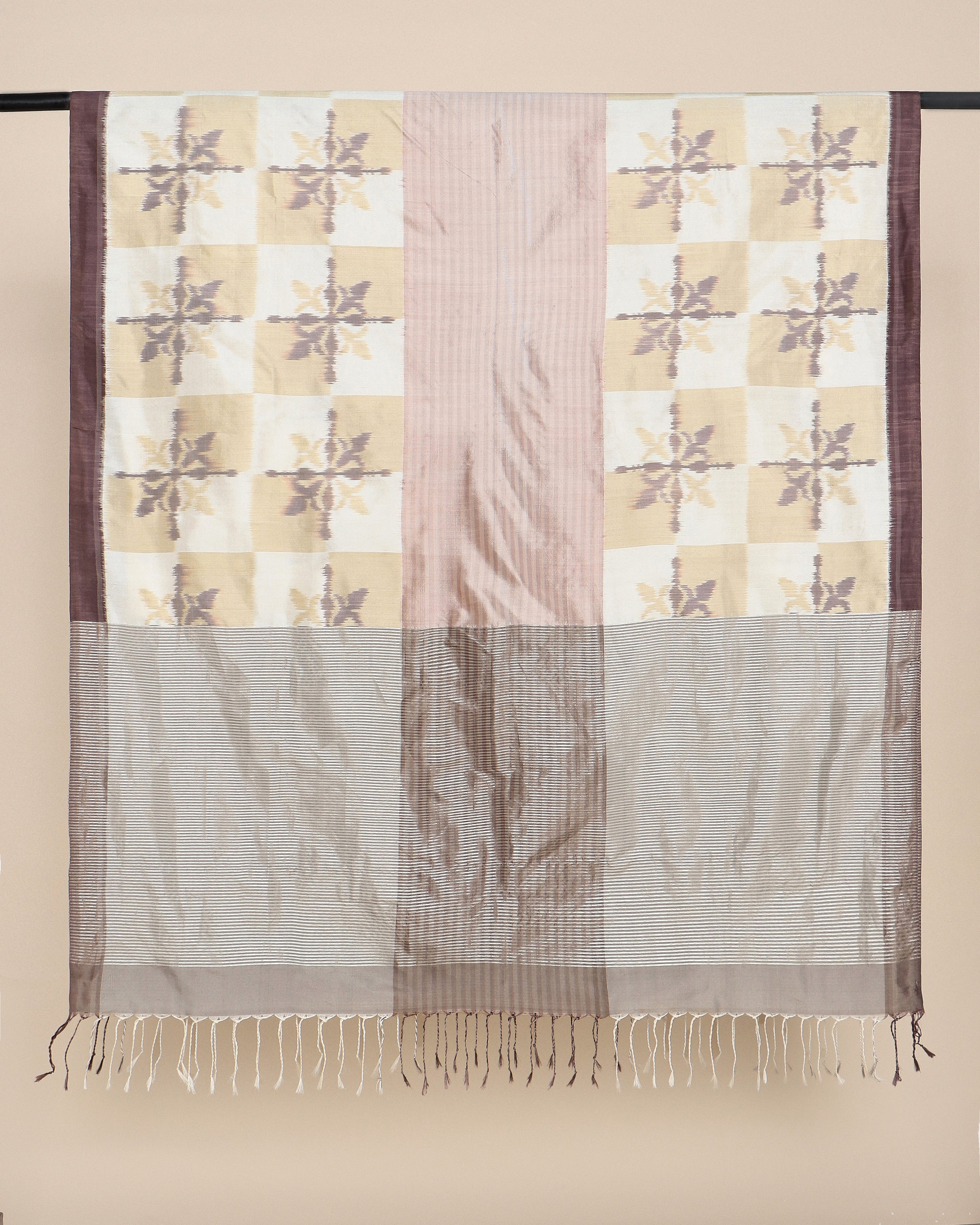 Sayora Pochampally Weft Ikat Silk Dupatta