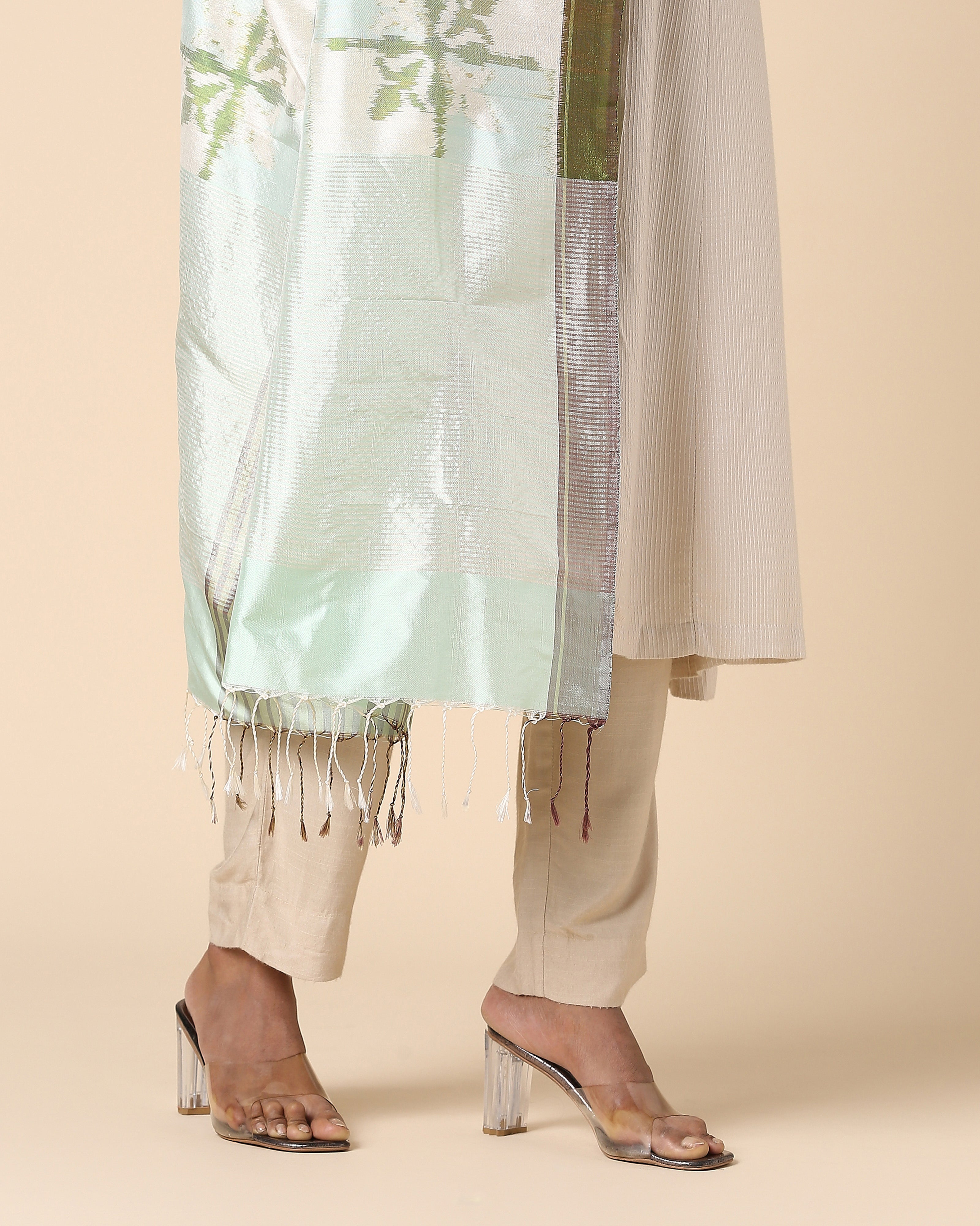 Sayora Pochampally Weft Ikat Silk Dupatta