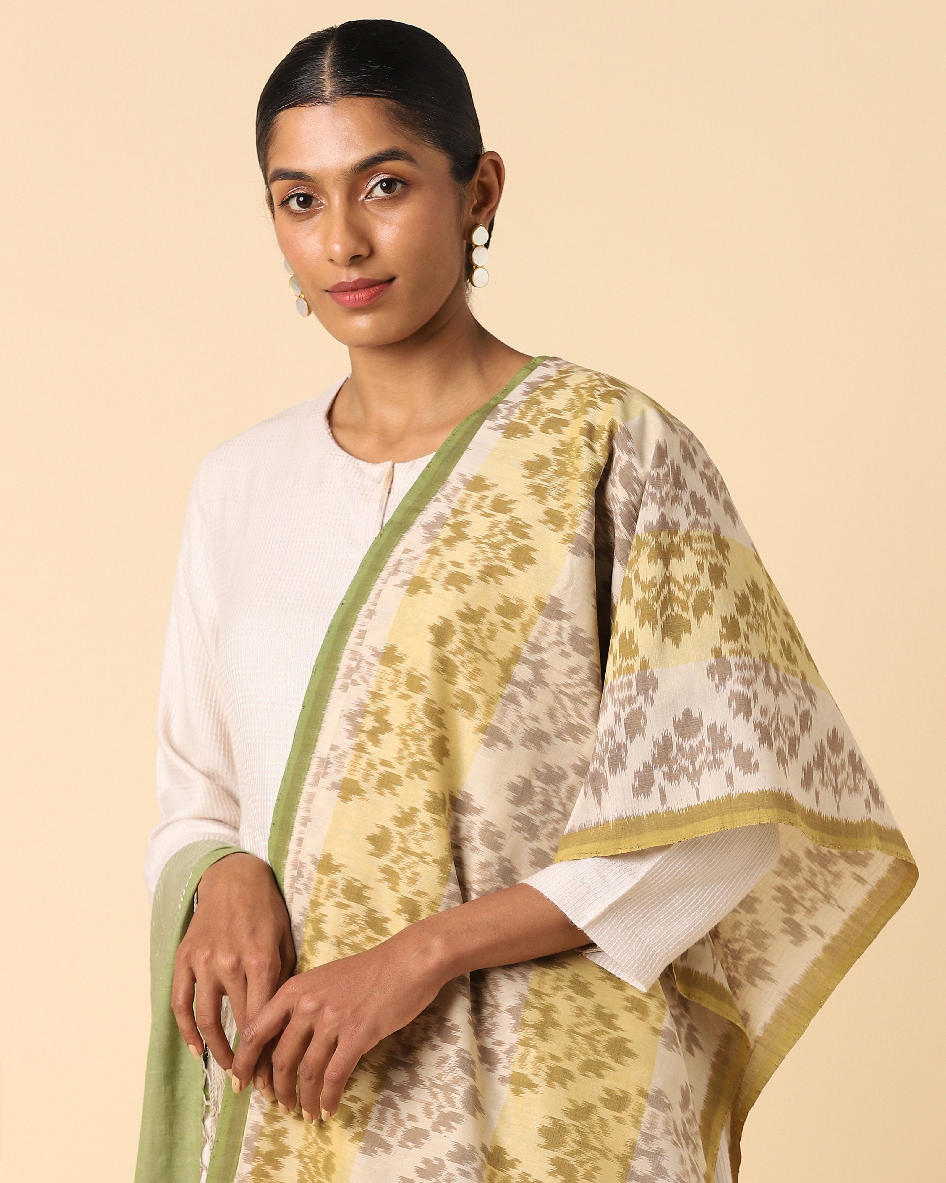 Myaan Pochampally Weft Ikat Cotton Dupatta