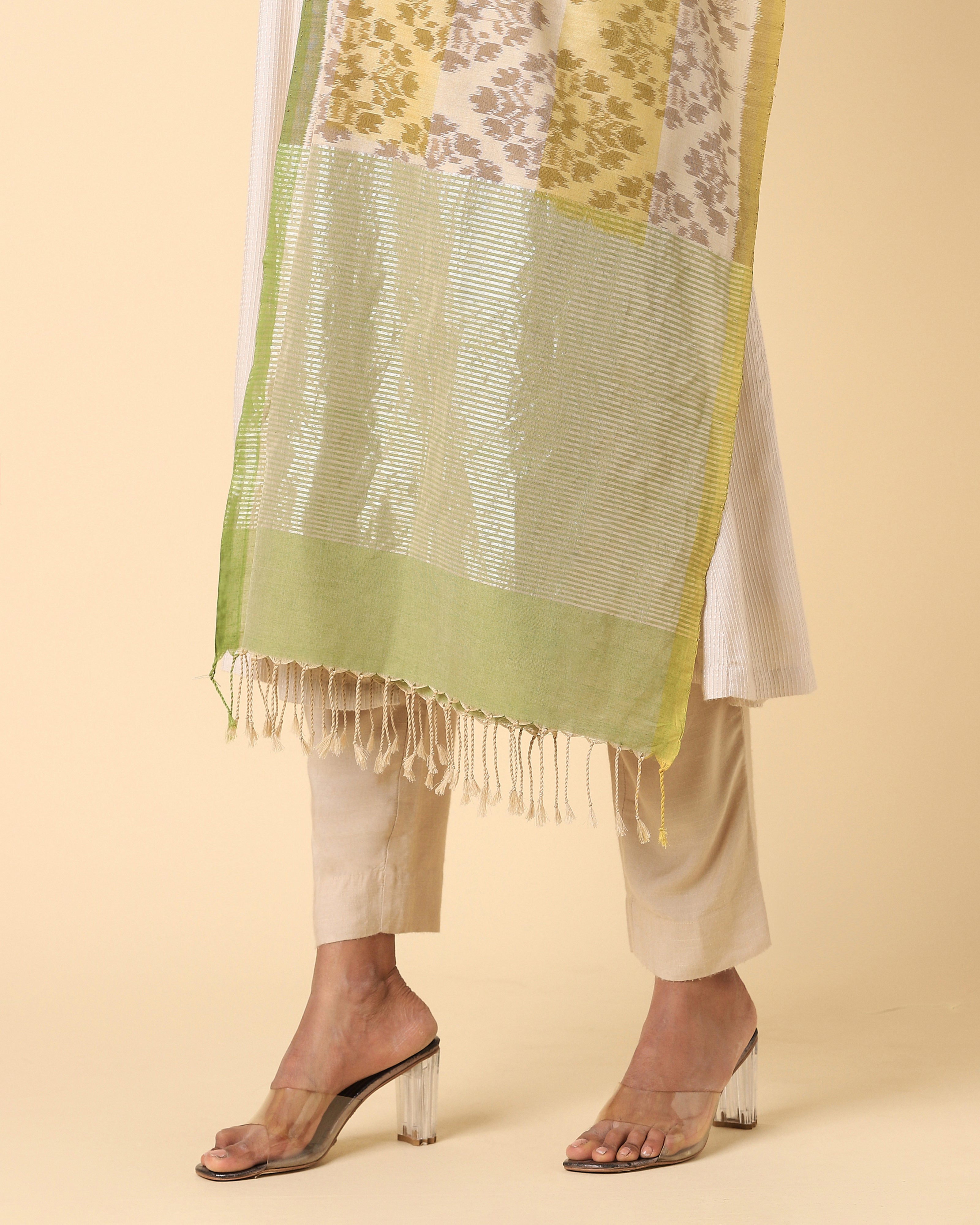 Myaan Pochampally Weft Ikat Cotton Dupatta
