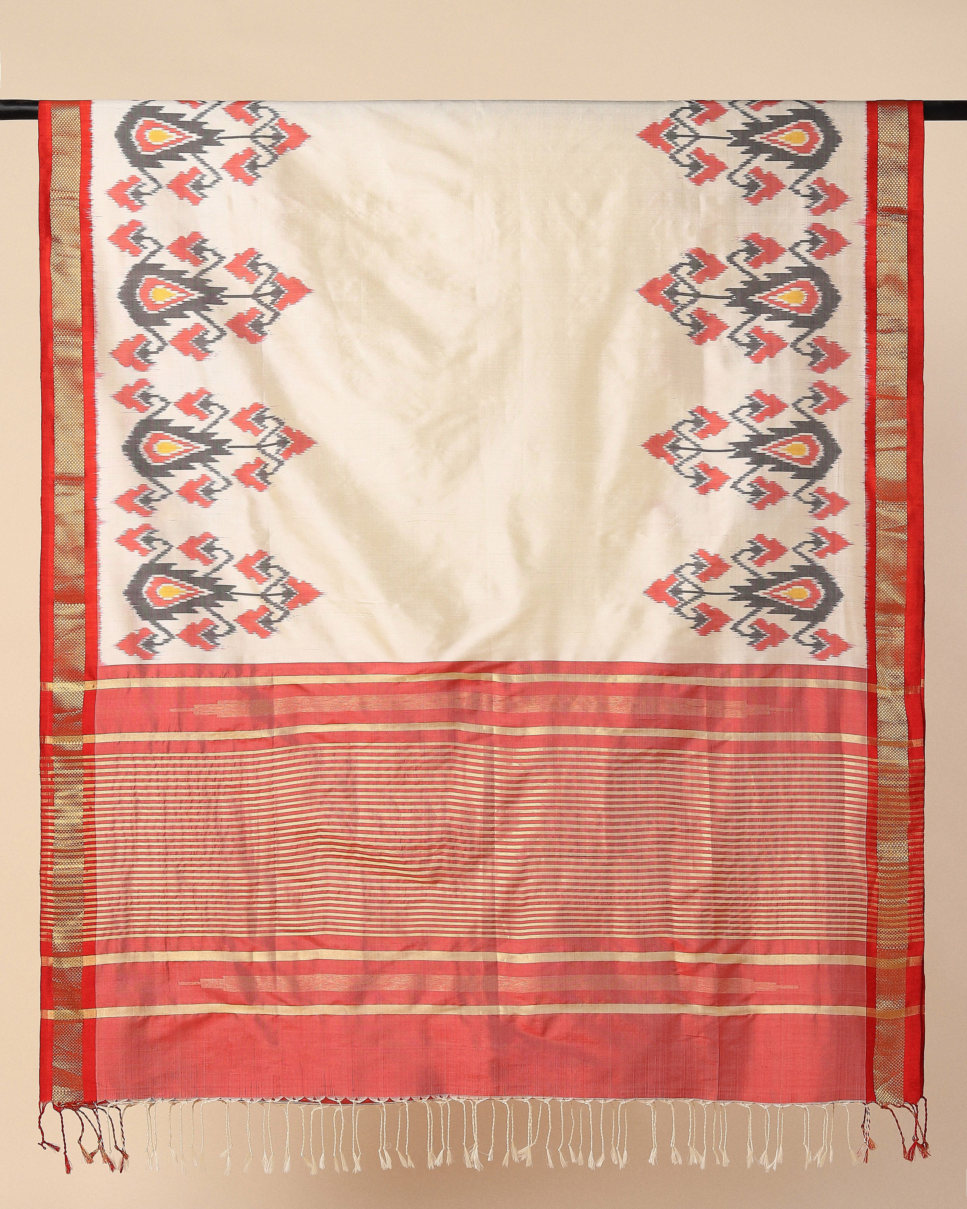 Jigna Pochampally Weft Ikat Silk Dupatta
